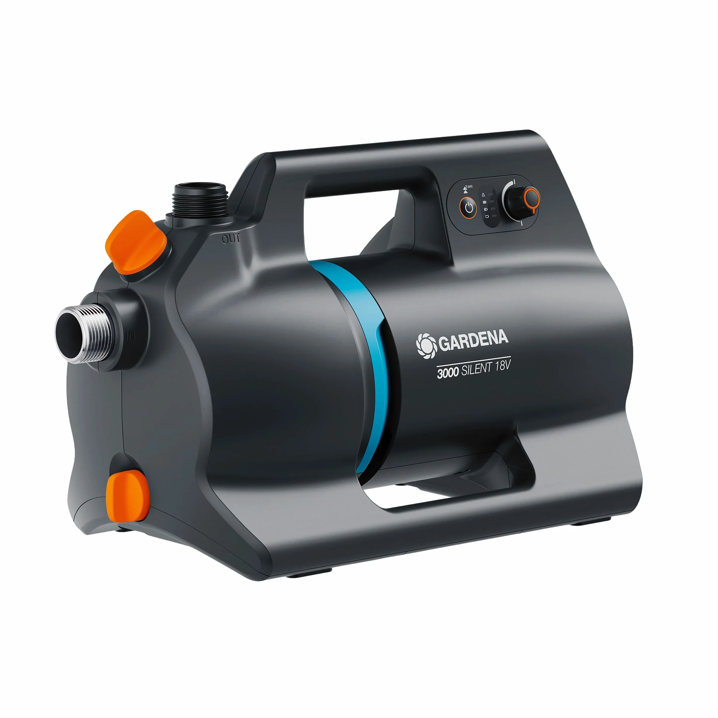 Gardena Pompe de jardin sur batterie 3000 Silent 18V P4A sans chargeur ni batterie