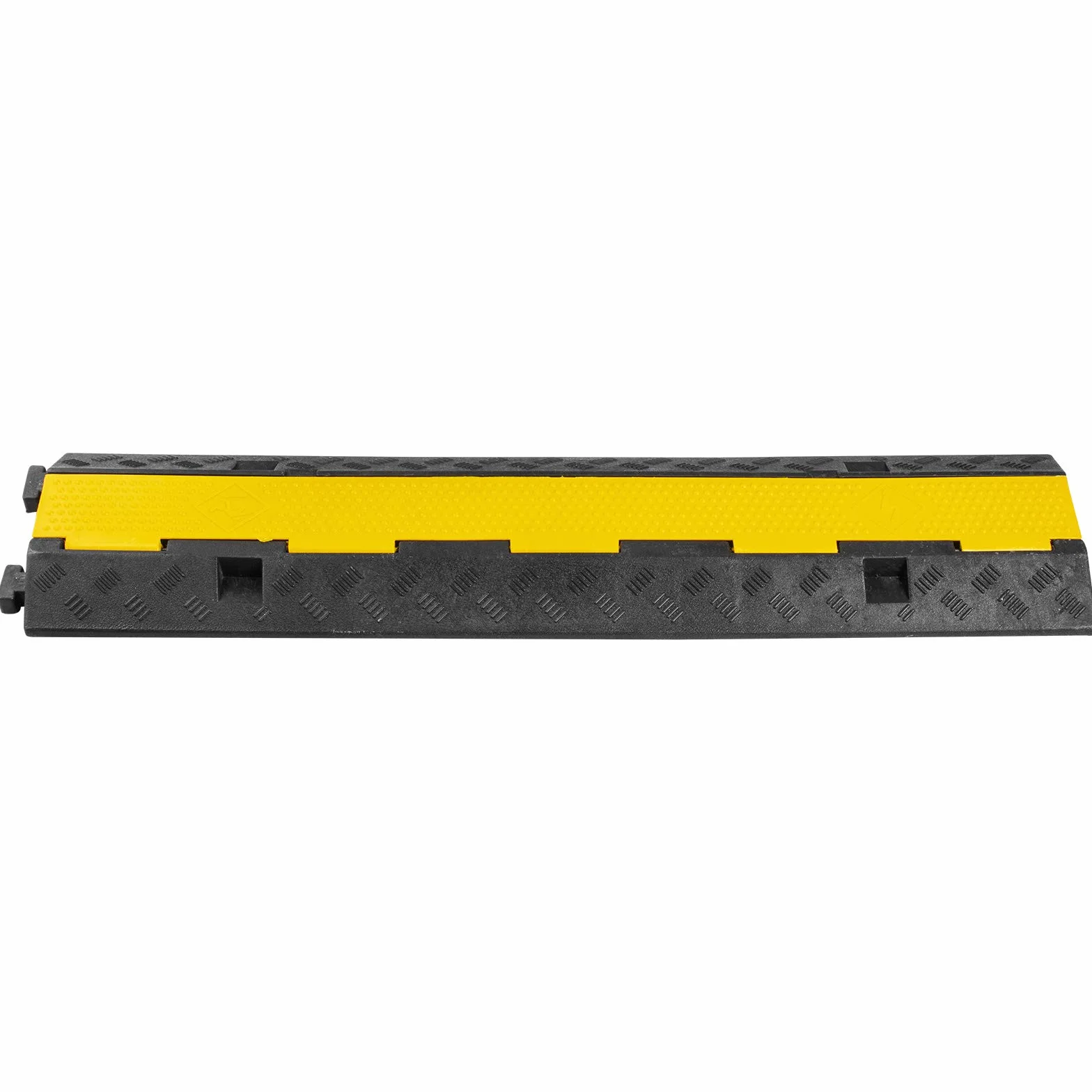 VEVOR 3PCS Rampe Protection Câble 2 Canaux PVC Caoutchouc 101x24,5x5 cm Capacité 4989 kg