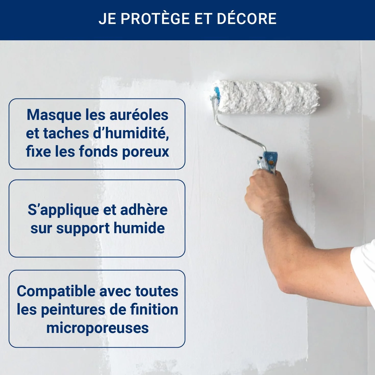 RIPOLIN Sous-Couche Anti-Humidité Intérieur 2,5L Blanc Mat