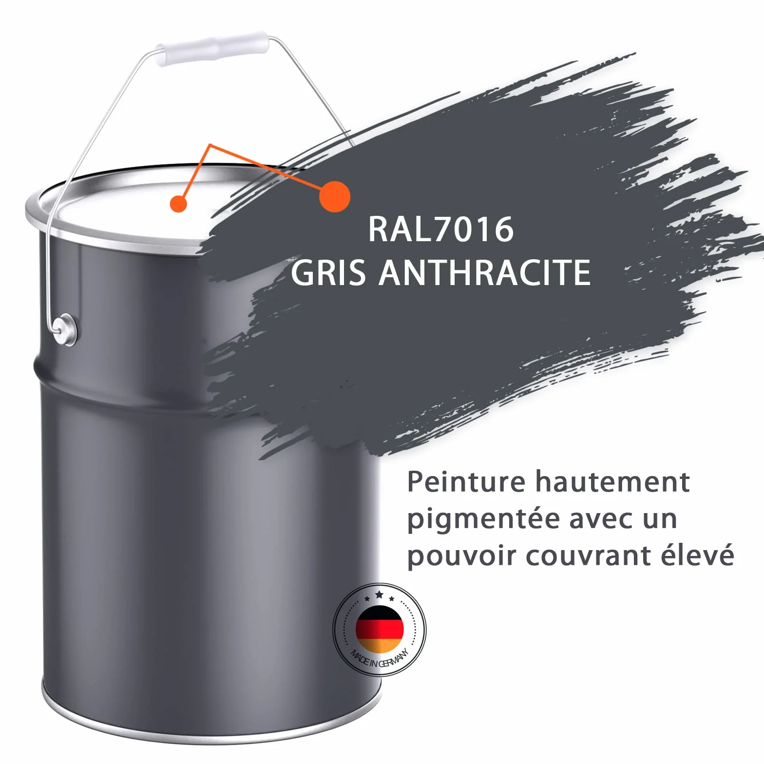 BEKATEQ BE-510 Peinture pour toiture 10L Gris anthracite Hydrofuge résistant UV