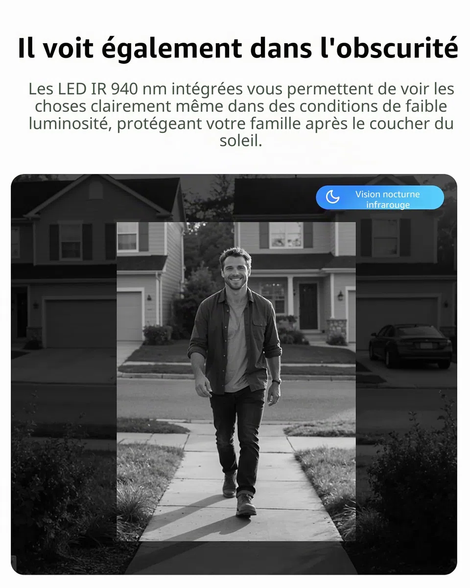 Aqara G400 Sonnette Vidéo PoE/WiFi HomeKit Secure Video 2K Wi-Fi 6 IP65 Compatible Alexa Google SmartThings