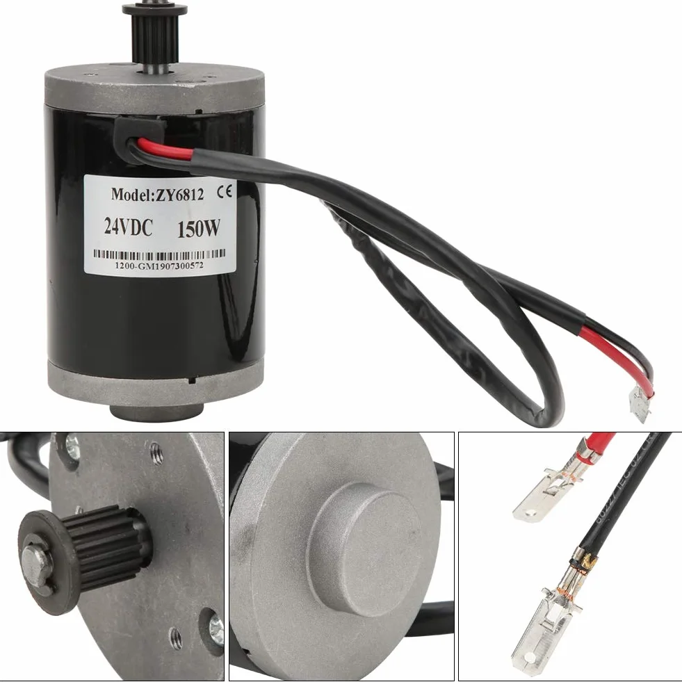Moteur Haute Vitesse ZY6812 24V 150W Aimant Permanent pour Scooter Électrique DIY E Bike