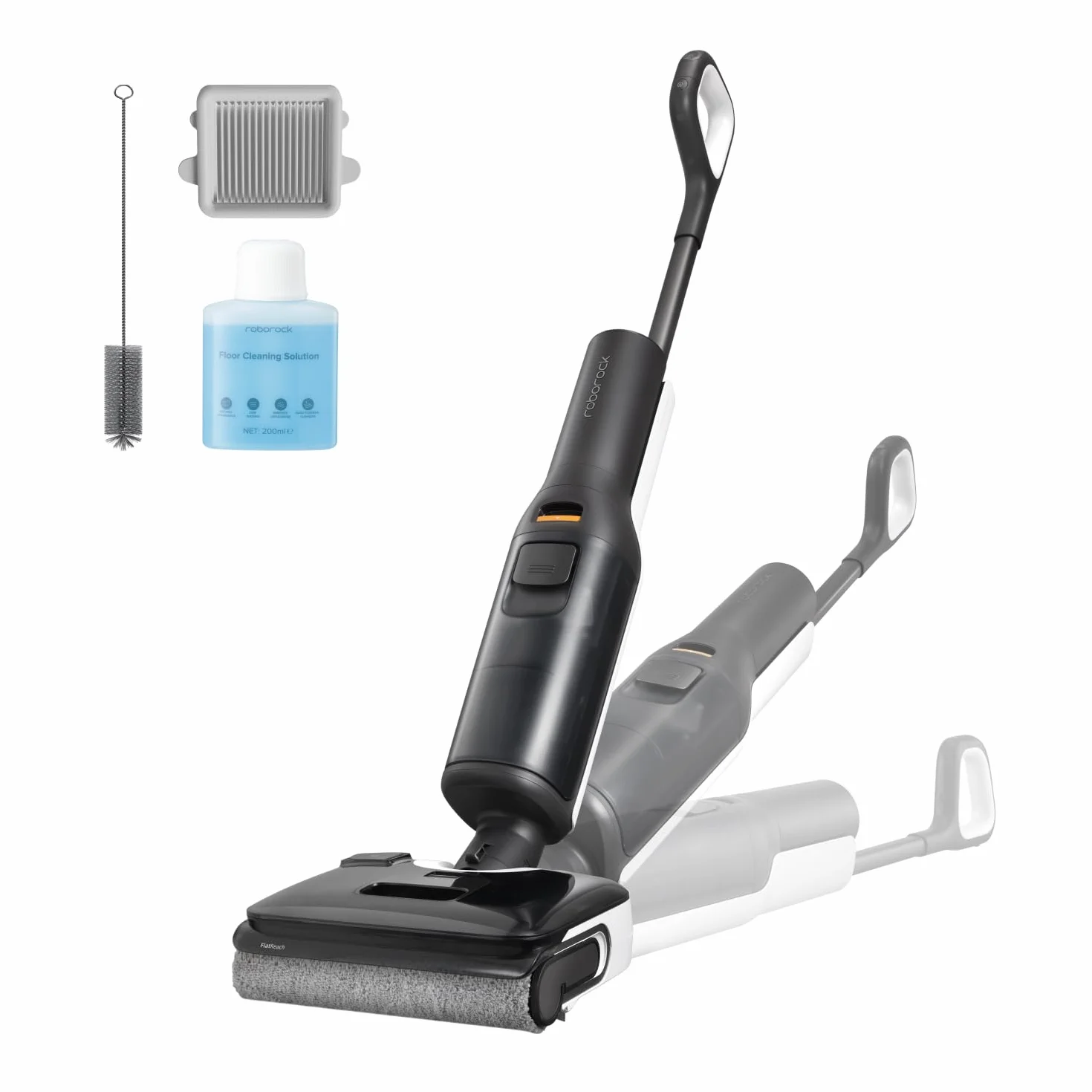 Roborock F25 LT aspirateur laveur 20 000 Pa autonettoyage haute température 90 °C séchage rapide inclinable 180° nettoyage bord à bord sols durs