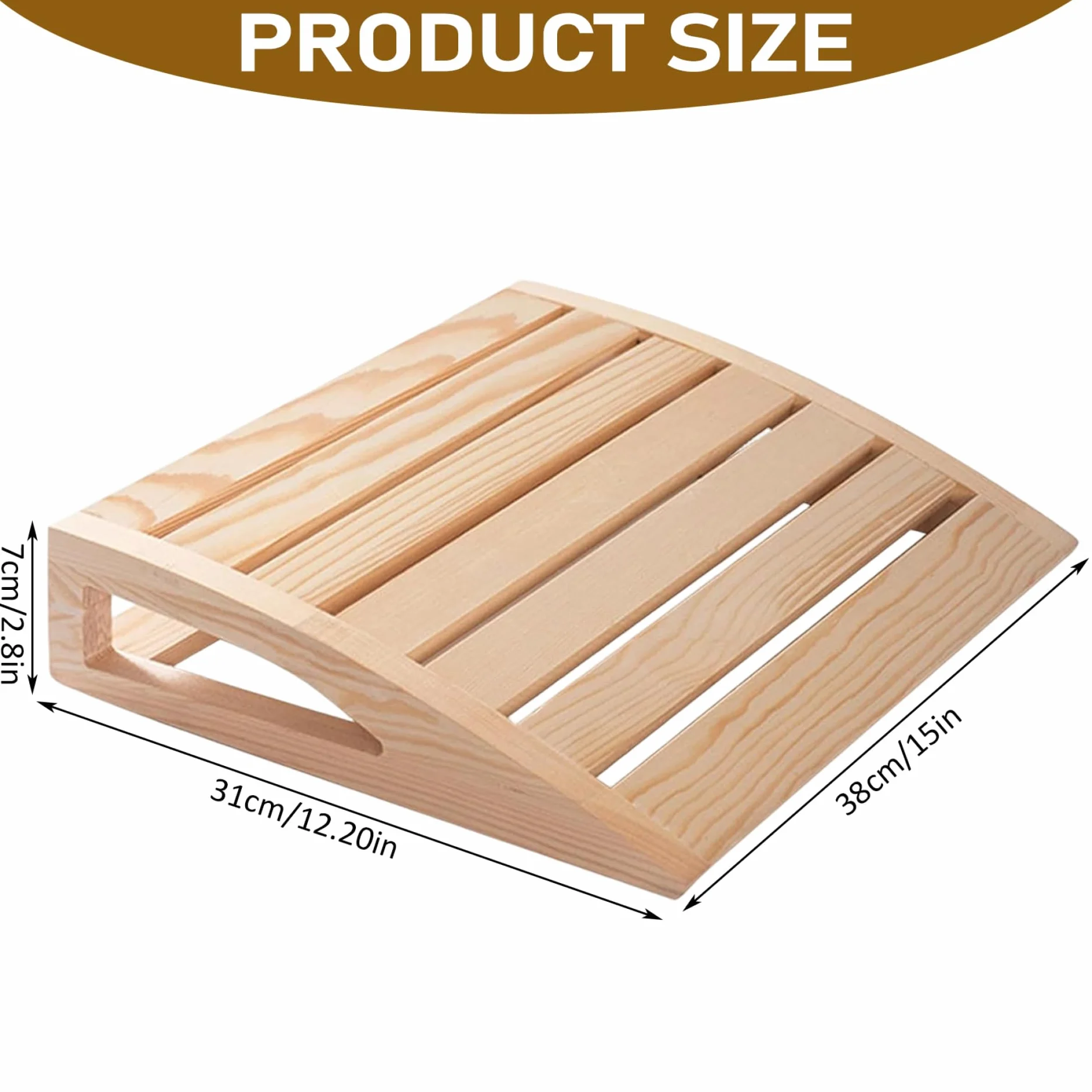 Appui-tête de sauna, oreiller ergonomique en bois pour détente, spa rustique et accessoires