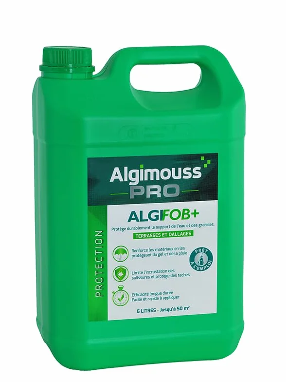 ALGIFOB+ 5 LITRES Imperméabilisant eau graisses pour dallages carrelage ALGIMOUSS 048002