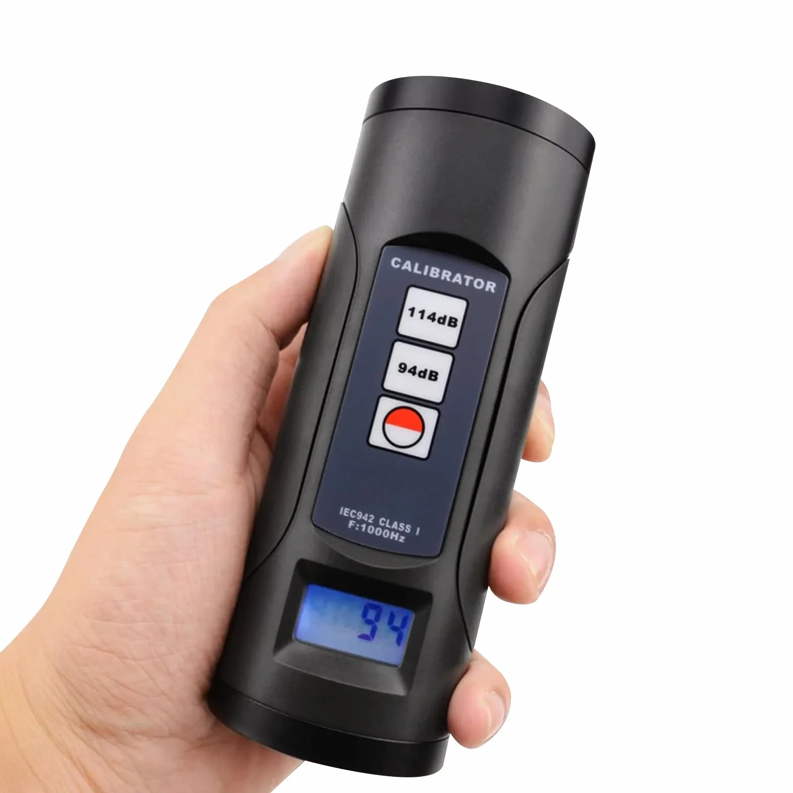 Calibrateur de Niveau Sonore 94dB 114dB pour Microphone 1/2" 1" Pouces Outil d'Étalonnage Professionnel Décibel