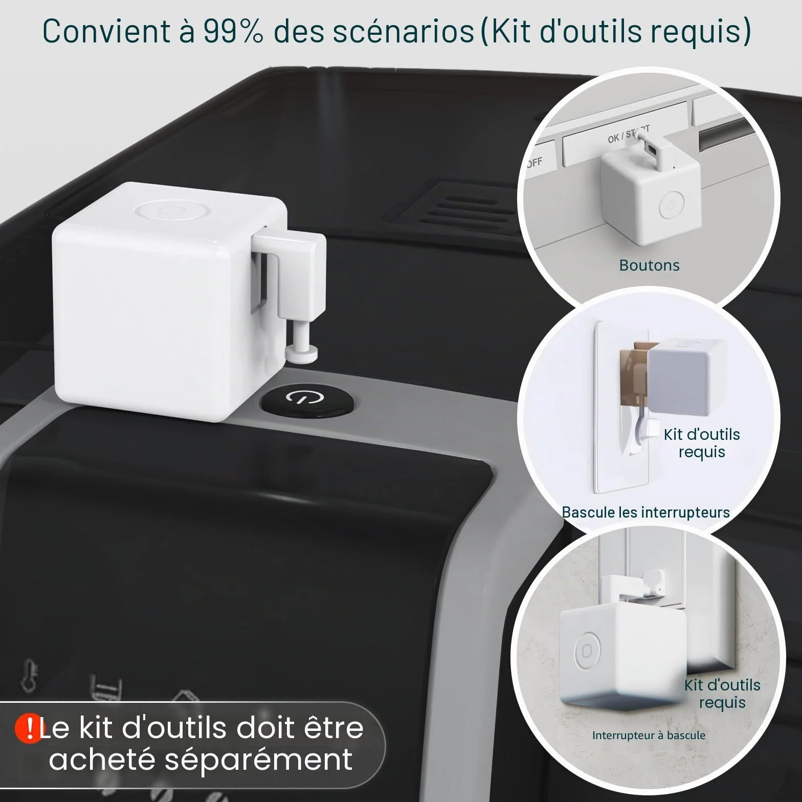MOES Fingerbot Plus ZigBee Smart Switch Button Pusher z Kontrolą Dotykową, Kompatybilny z Smart Life, Alexa, Google Home