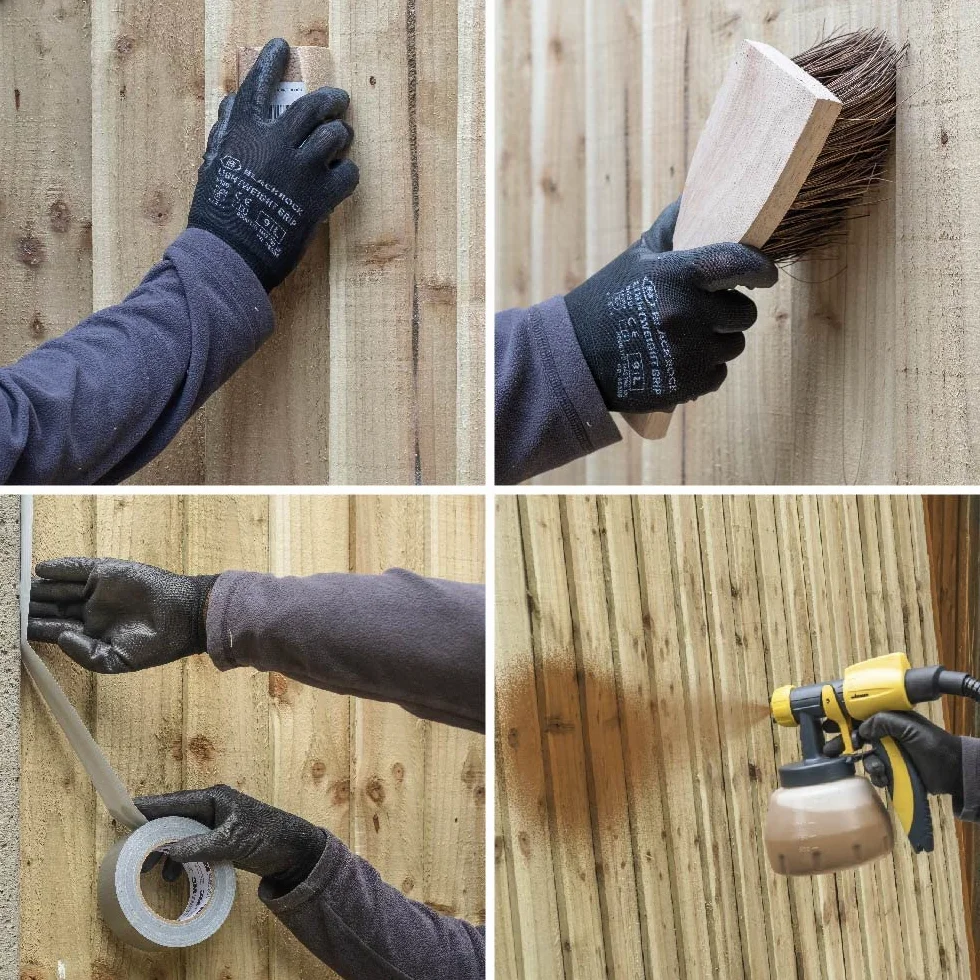 Roxil Lasure Préventive Bois 5L Or d'Automne Intérieur Extérieur Protection Contre Pourriture Champignons Larves Termites