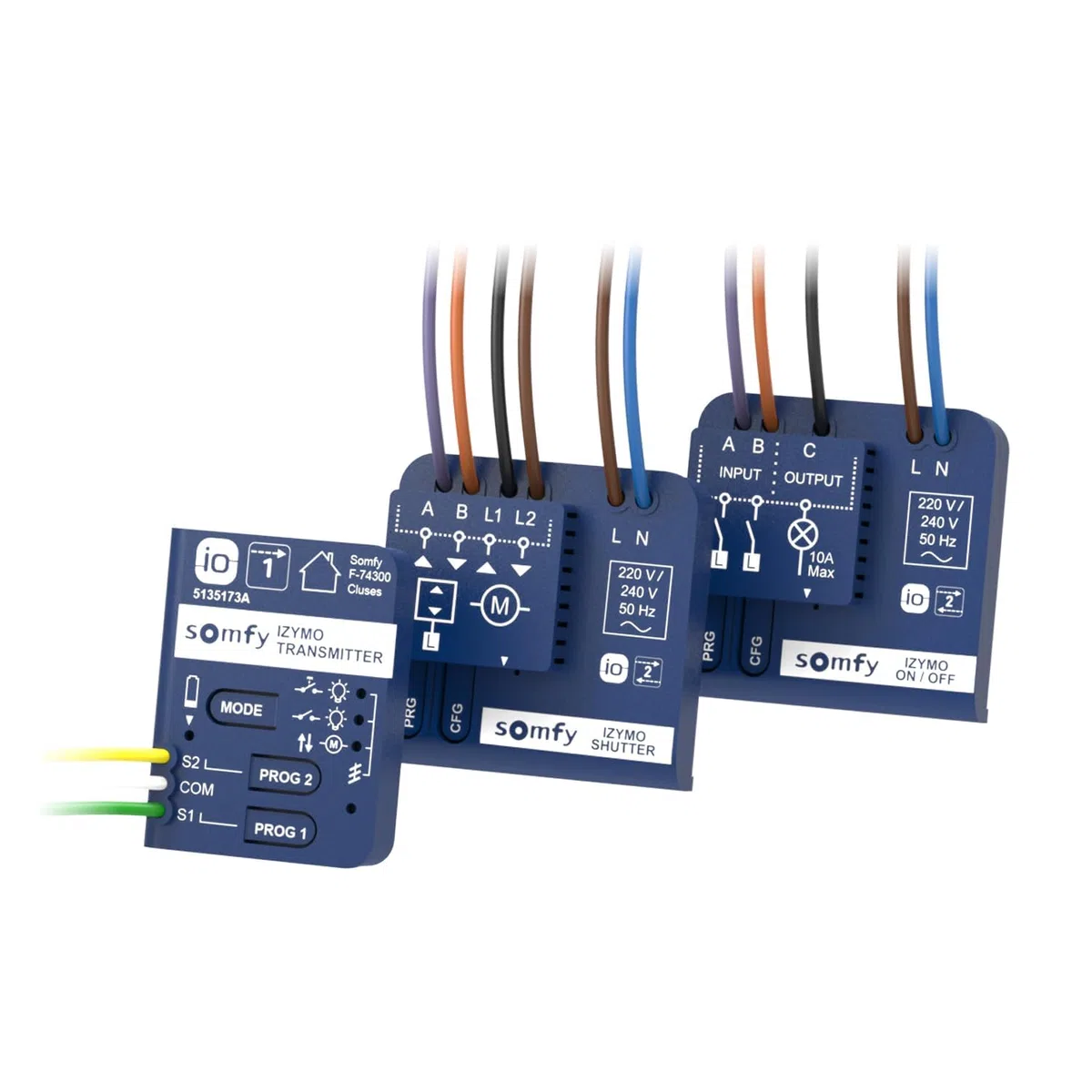 Somfy Micro-récepteur d'éclairage on/Off IZYMO IO-homecontrol Compatible Tahoma