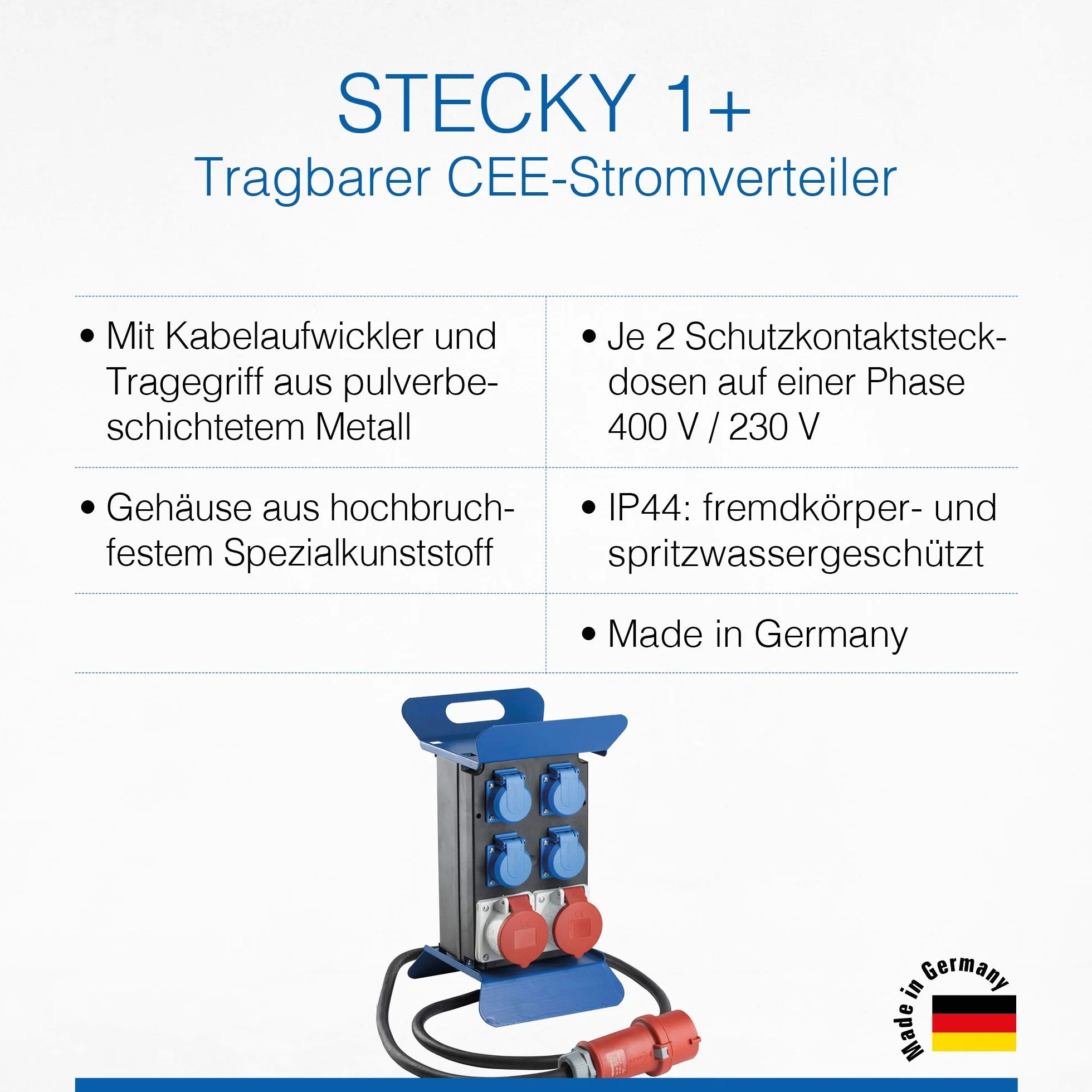 Schwabe STECKY Distribution d'alimentation 400 V IP44 extérieur