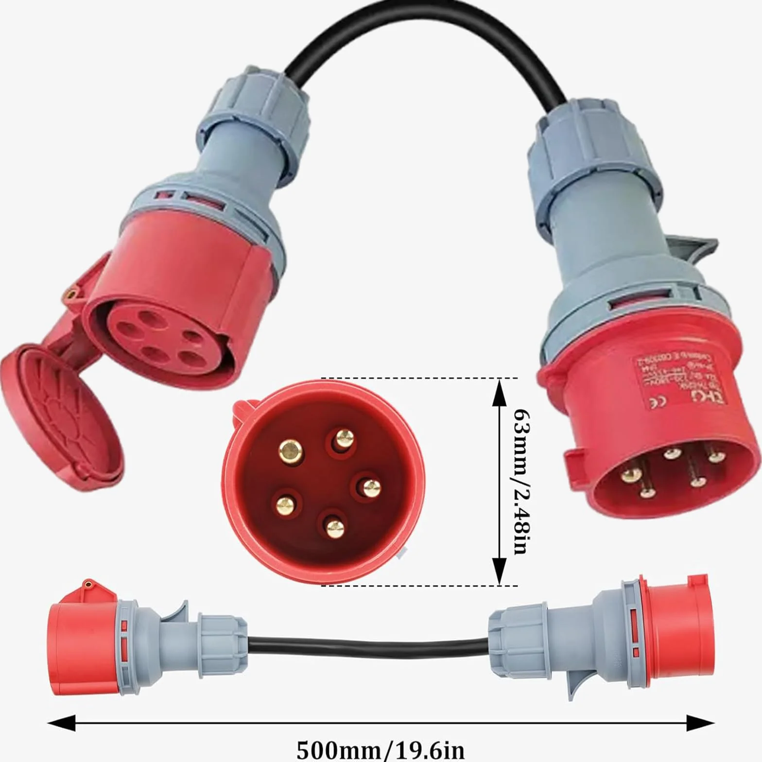 Adaptateur CEE 32A sur 16A Triphasé IP44 Industriel Domestique