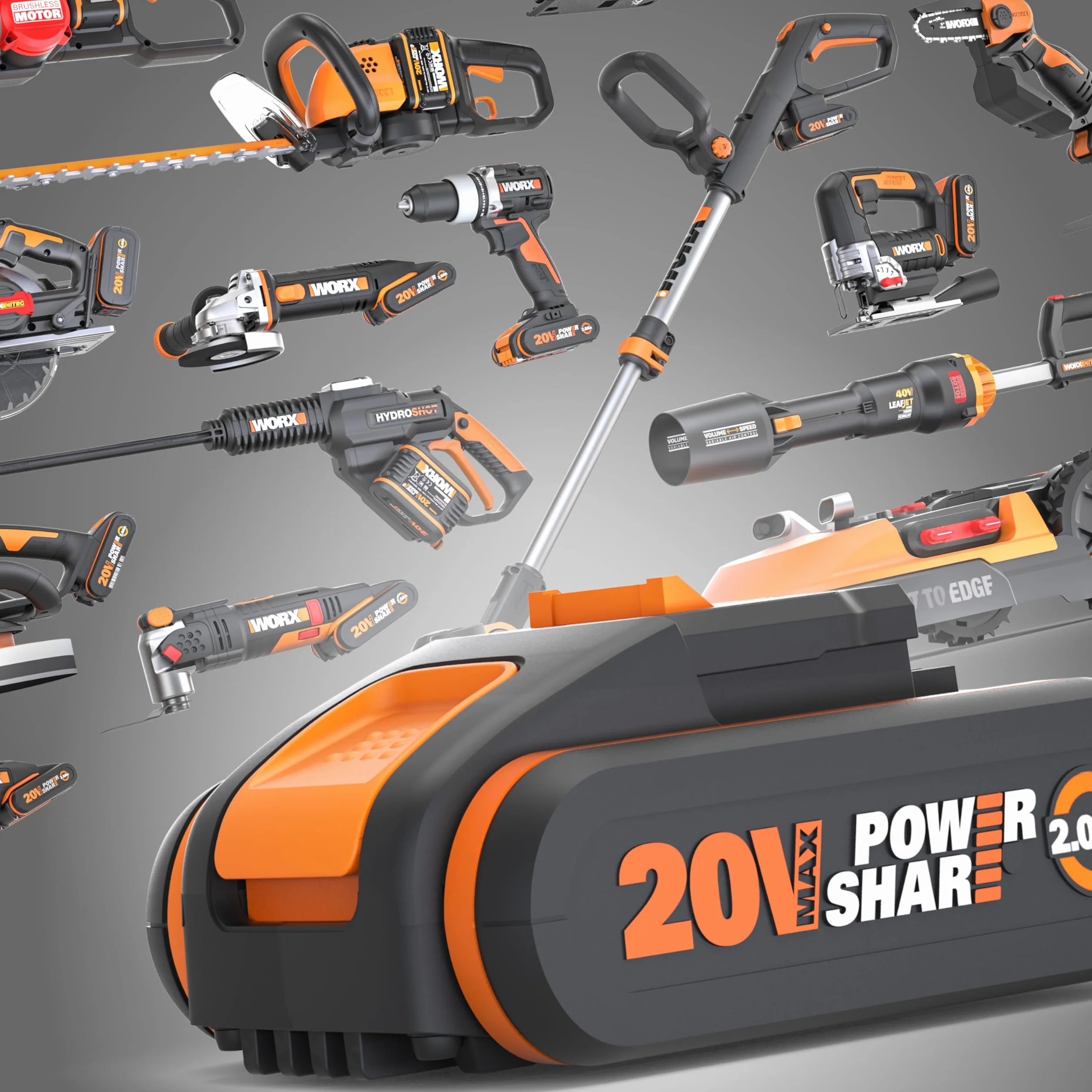 WORX Batterie Powershare Pro Lithium-Ion 20V 2Ah WA3639 Compatible Outils PowerShare