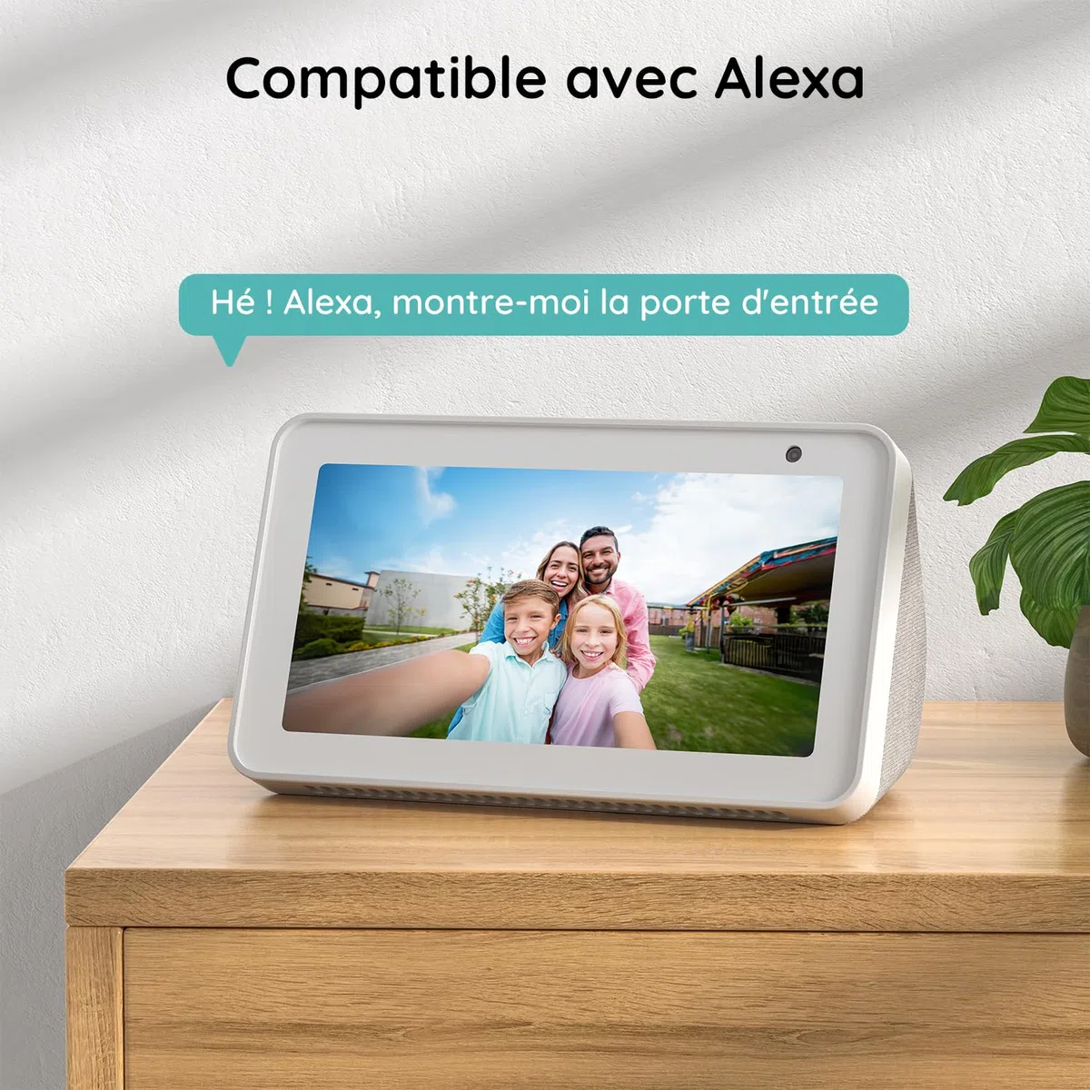 BOIFUN 2K 3MP Sonnette sans Fil Exterieur IP65 Etanche Vue Panoramique 180° Détection IA Compatible Alexa Wi-Fi 2,4 GHz