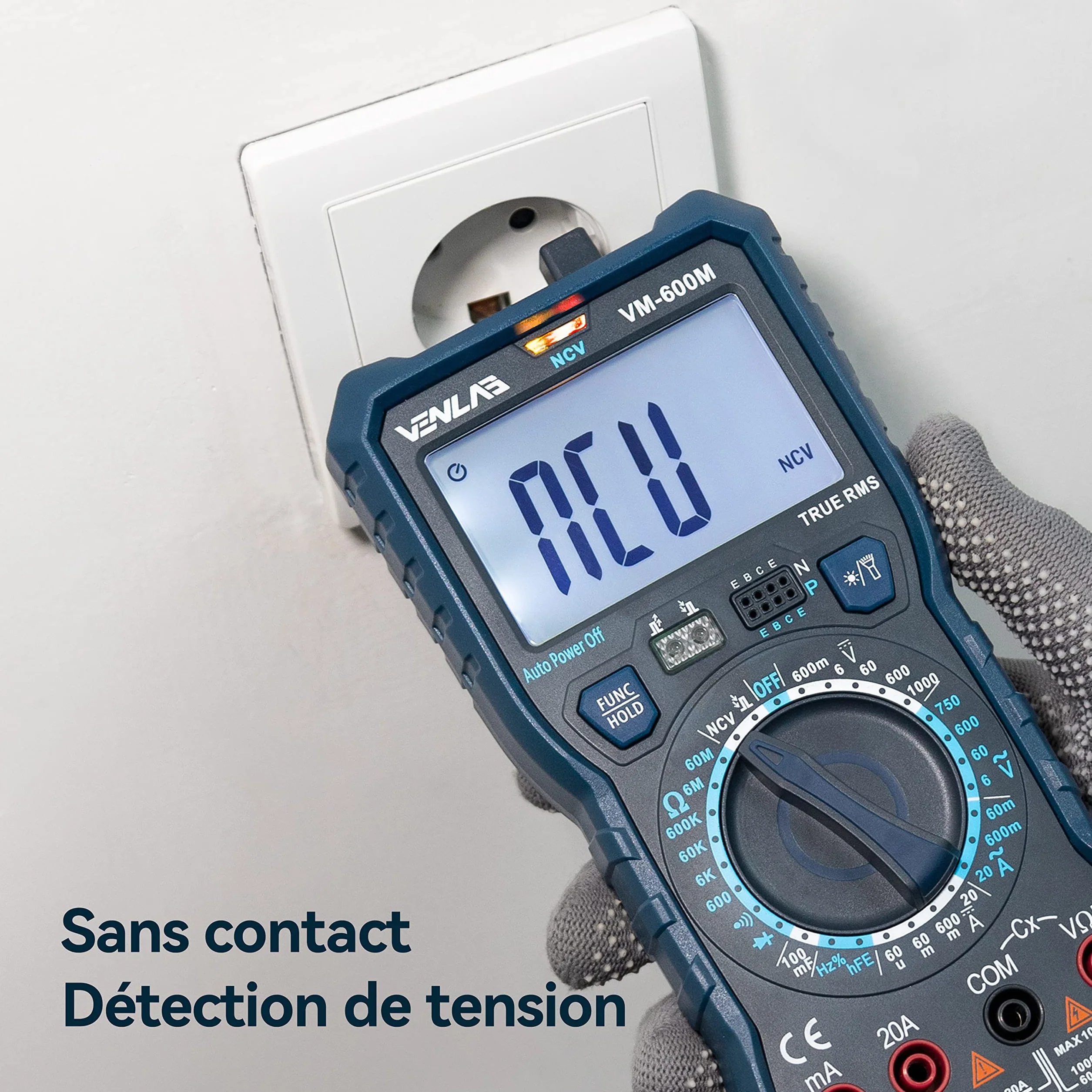 Multimètre Numérique TRMS 6000 Comptes VENLAB Voltmètre Testeur Electrique CA/CC Tension Courant