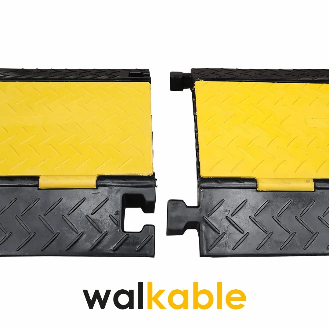 Arnocanali ZTC3 Walkable Canal passe-câble inclinable 500 x 75/3 mm Noir/Jaune
