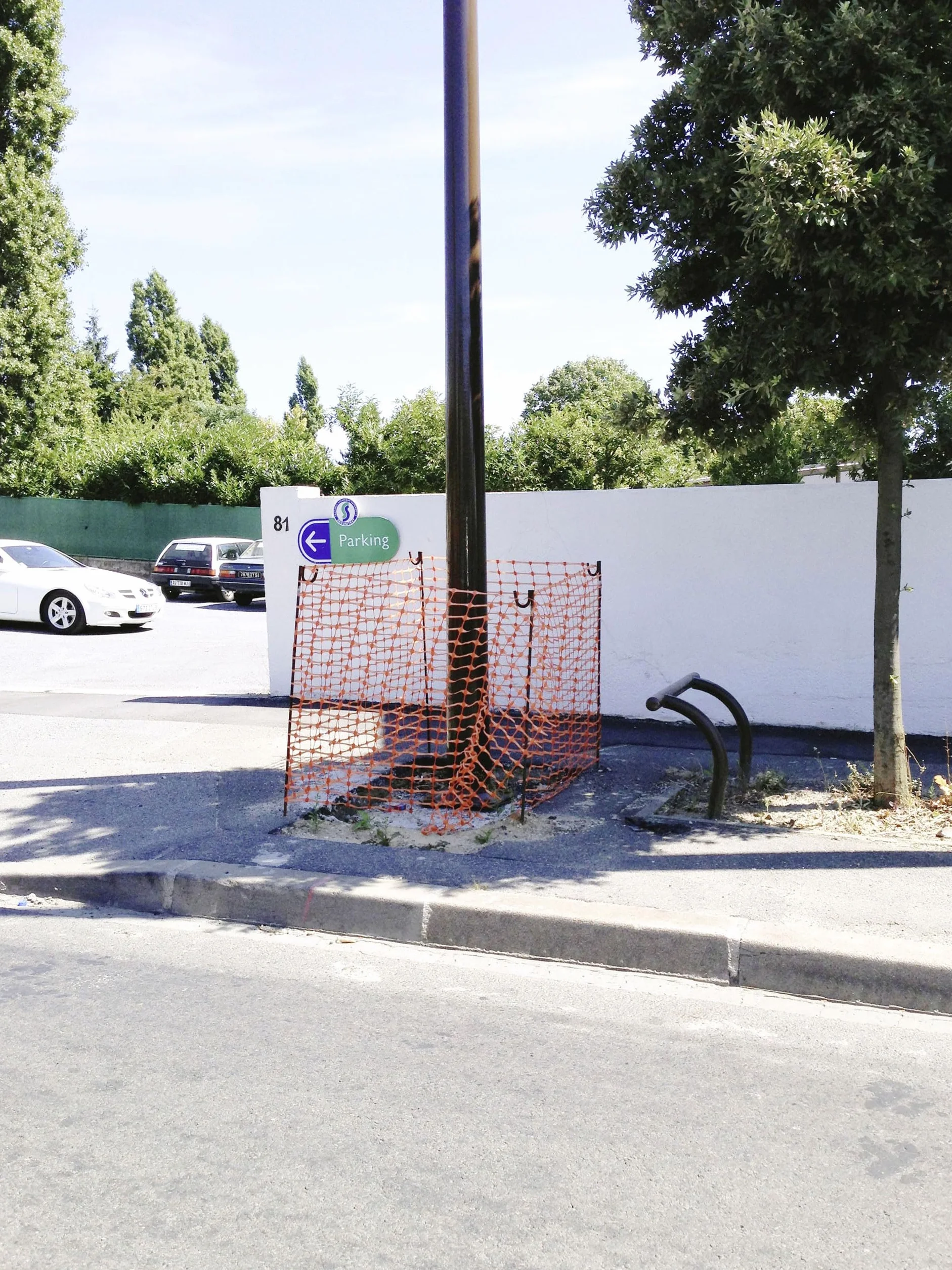 Grillage de chantier orange