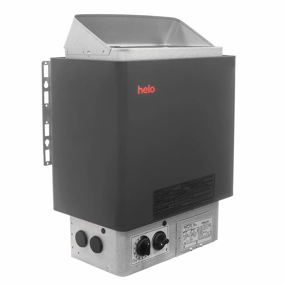 Sauna Poêle Électrique HELO CUP Graphite 4.5-9.0 kW 230V 400V avec Unité de Contrôle Intégrée