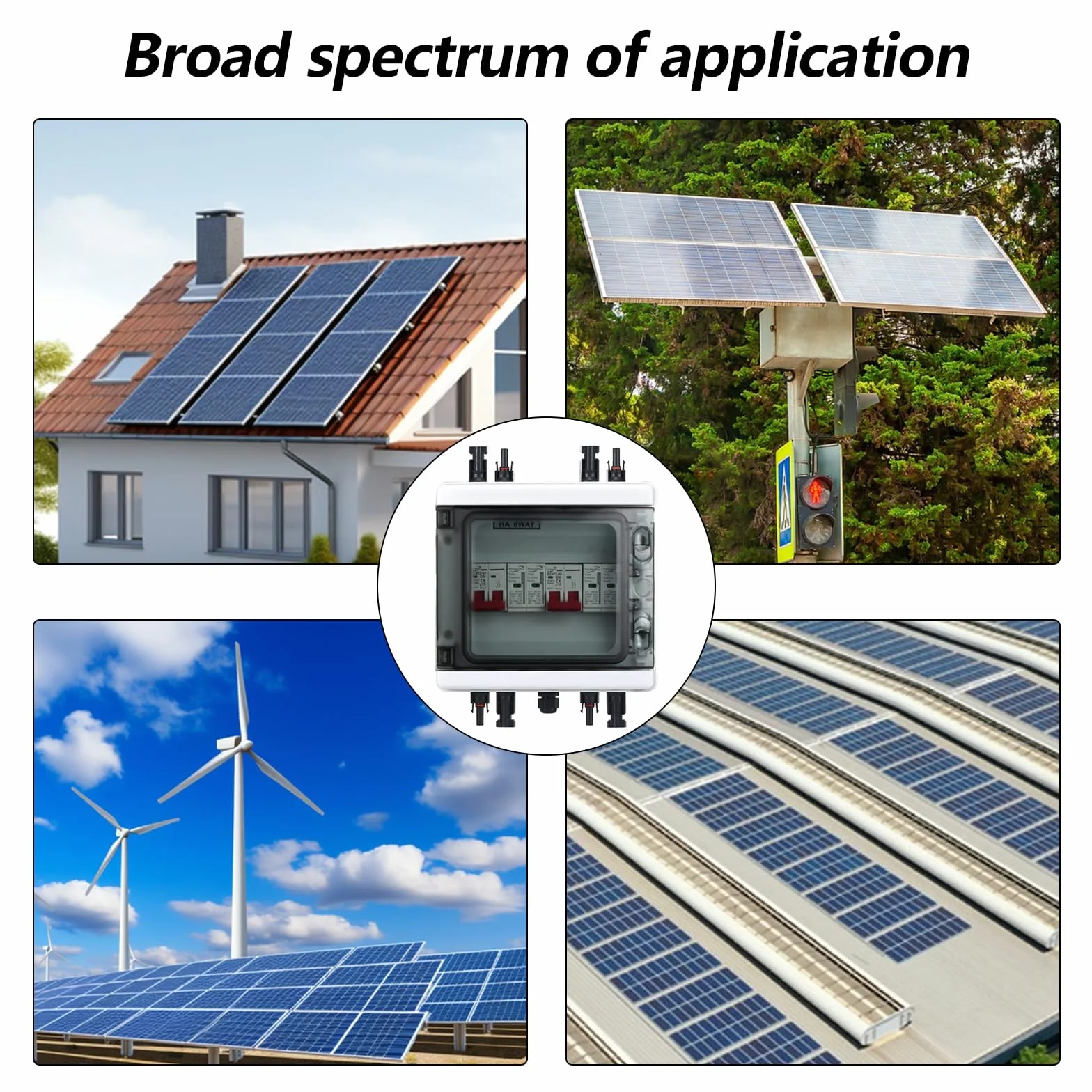 Disjoncteur DC Protection Contre Les Surtensions PV 2 Chaînes 1000V 40A 20-40KA IP65 Boîte Connexion Solaire