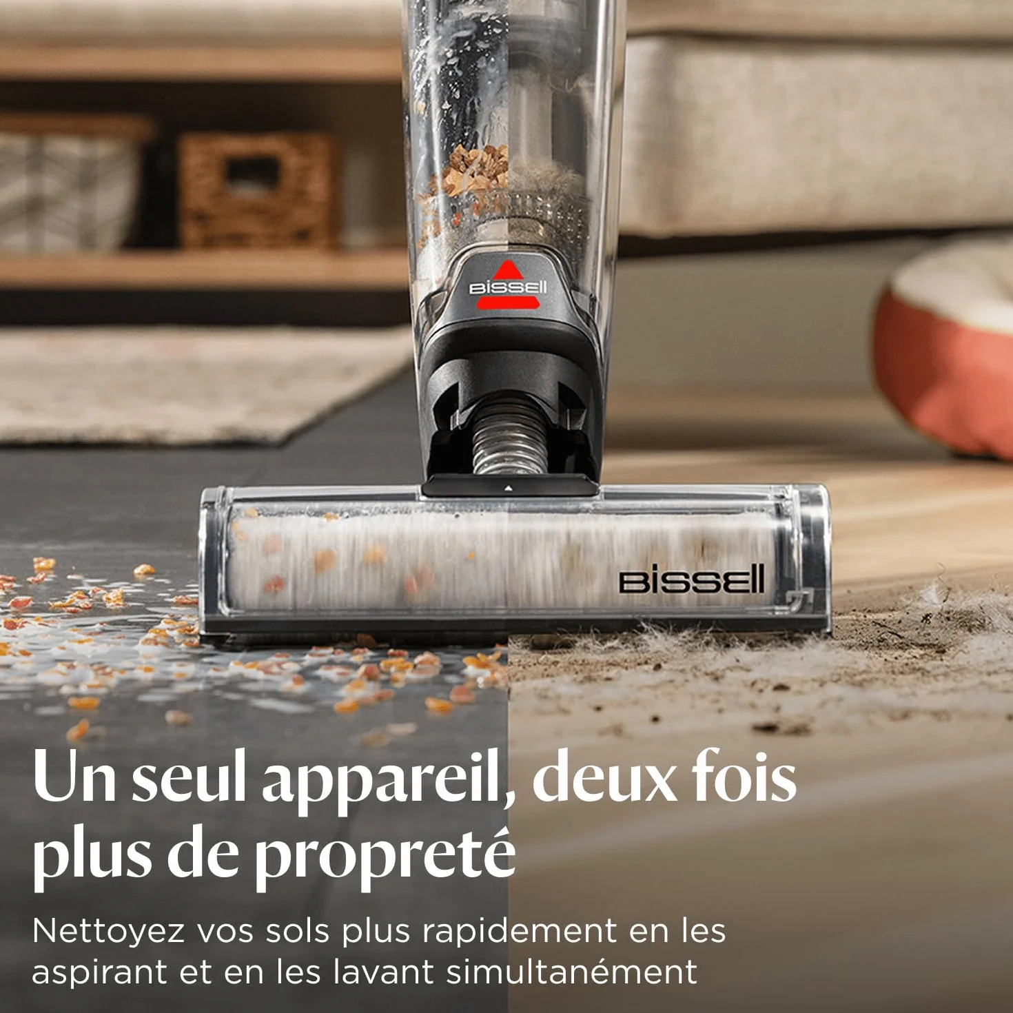 Bissell CrossWave OmniForce Aspirateur Balai Laveur sans Fil 240m² 3912N