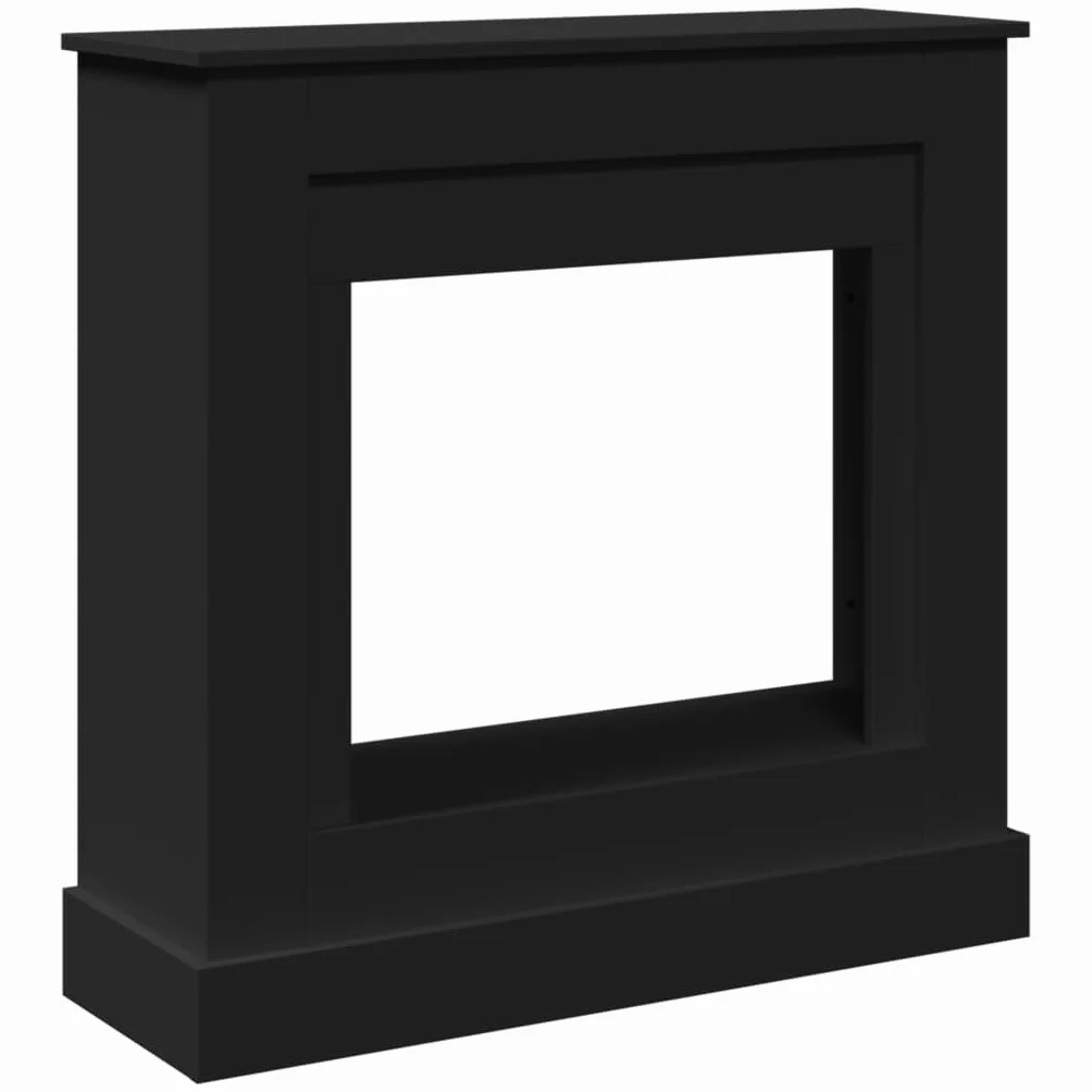 vidaXL Cadre de cheminée Noir 90x30x90 cm Bois d'ingénierie