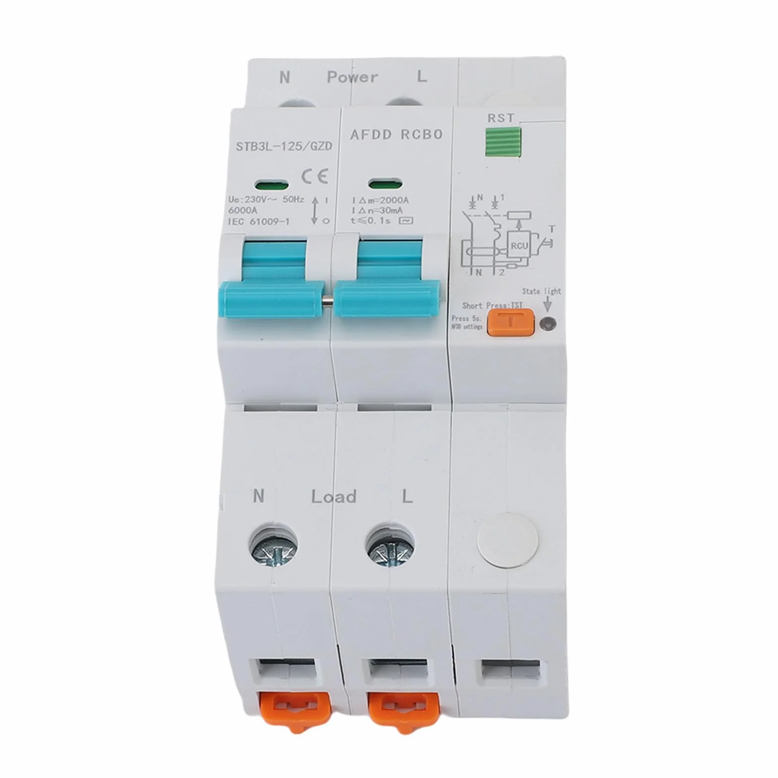 Marhynchus AFDD Dispositif de Protection contre les Défauts d'arc, Disjoncteur 2P RCBO 63A