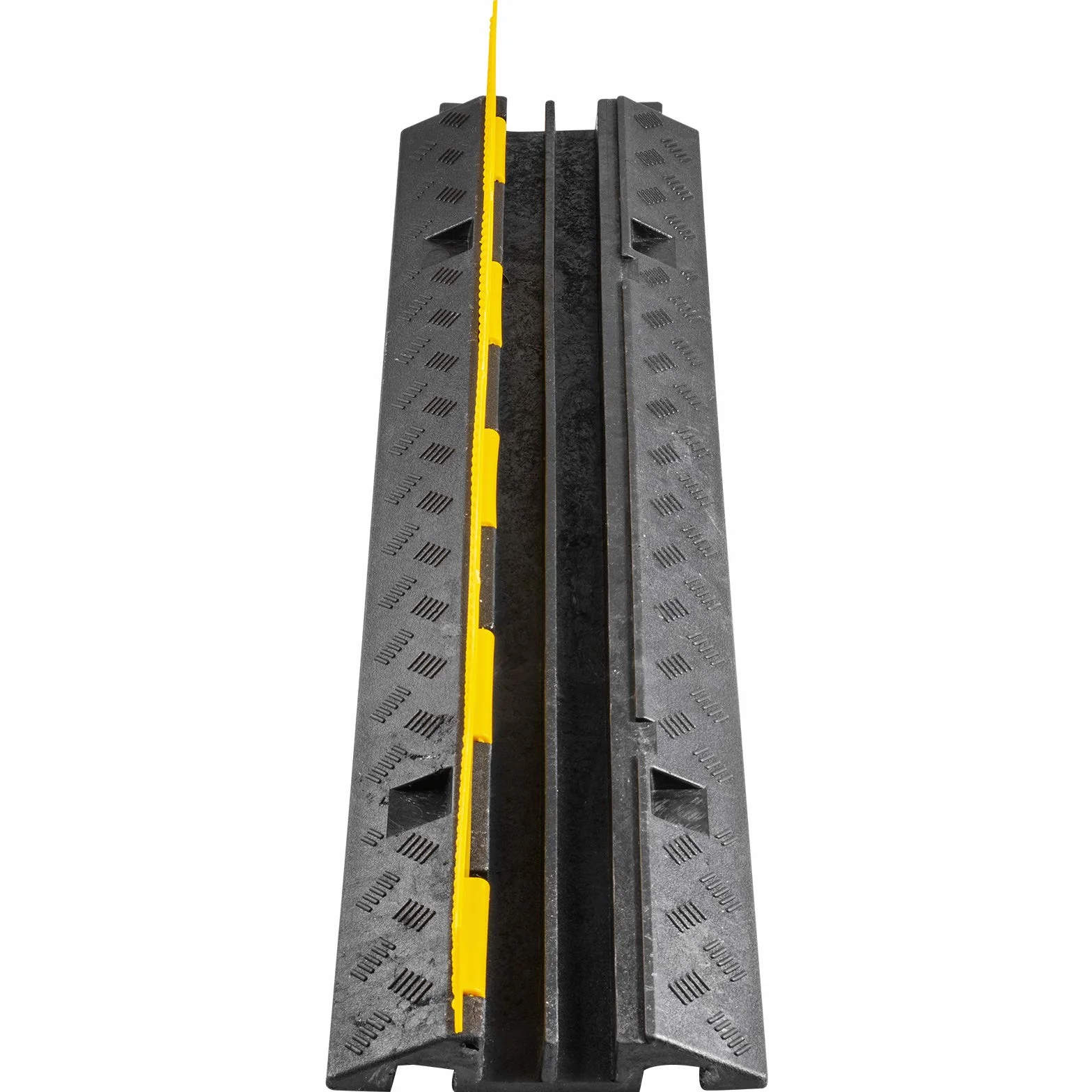 VEVOR 3PCS Rampe Protection Câble 2 Canaux PVC Caoutchouc 101x24,5x5 cm Capacité 4989 kg