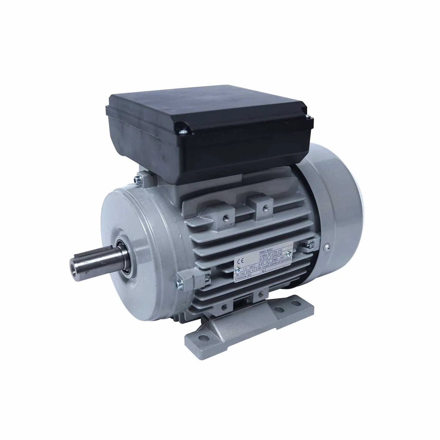Moteur électrique monophasé 220V 1.5kW 1500tr/min Mmd90l4b3 Bride B3 Bobinage Cuivre