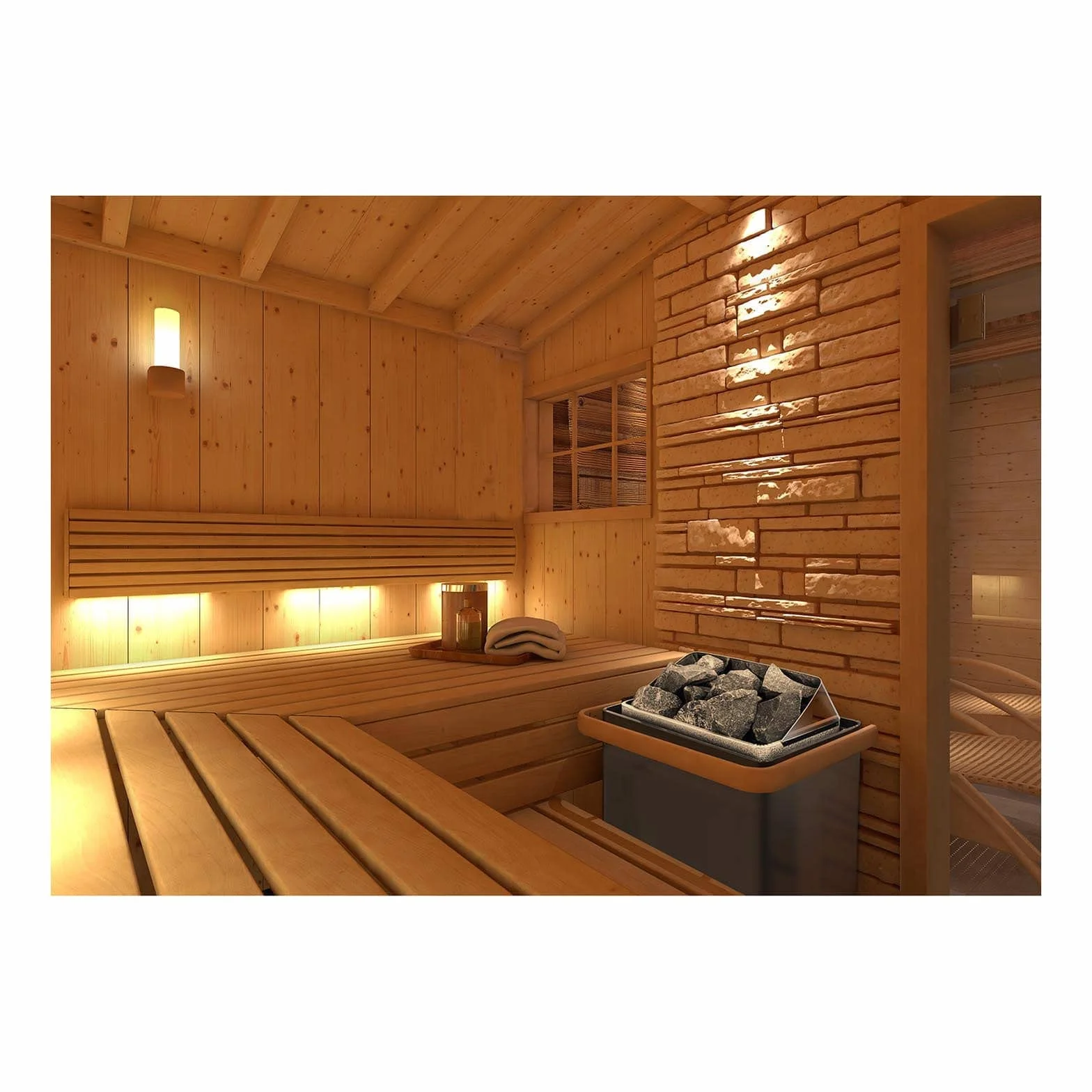 Poêle Radiateur Électrique Sauna Finnois UNI_SAUNA_G6.0KW 6.0kW 5-9 m³ 30-110°C 10kg Aluminium Zinc