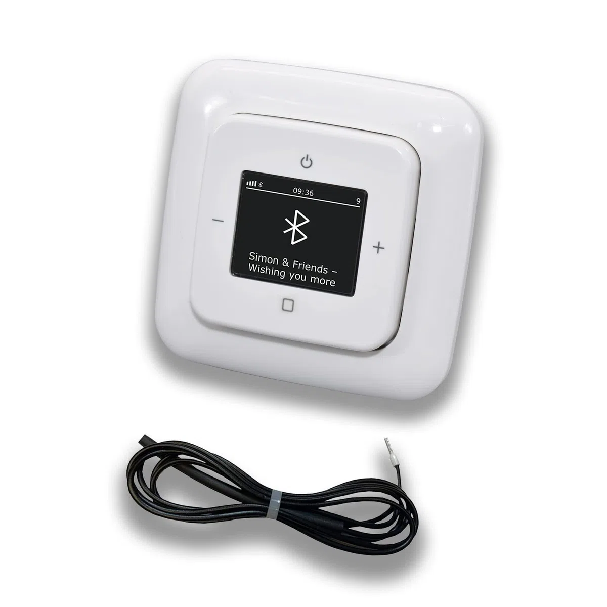 Busch Jäger DAB+ Radio Bluetooth encastrée 8217U-101 blanc brillant avec antenne EBROM 0,9 m