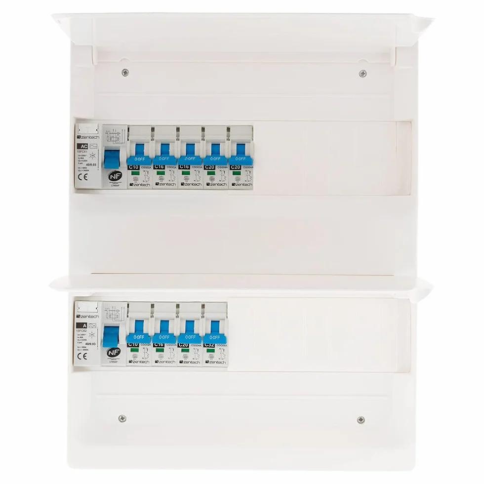 Coffret T3 26 modules équipé 9 disjoncteurs 2 interrupteurs Accessoires