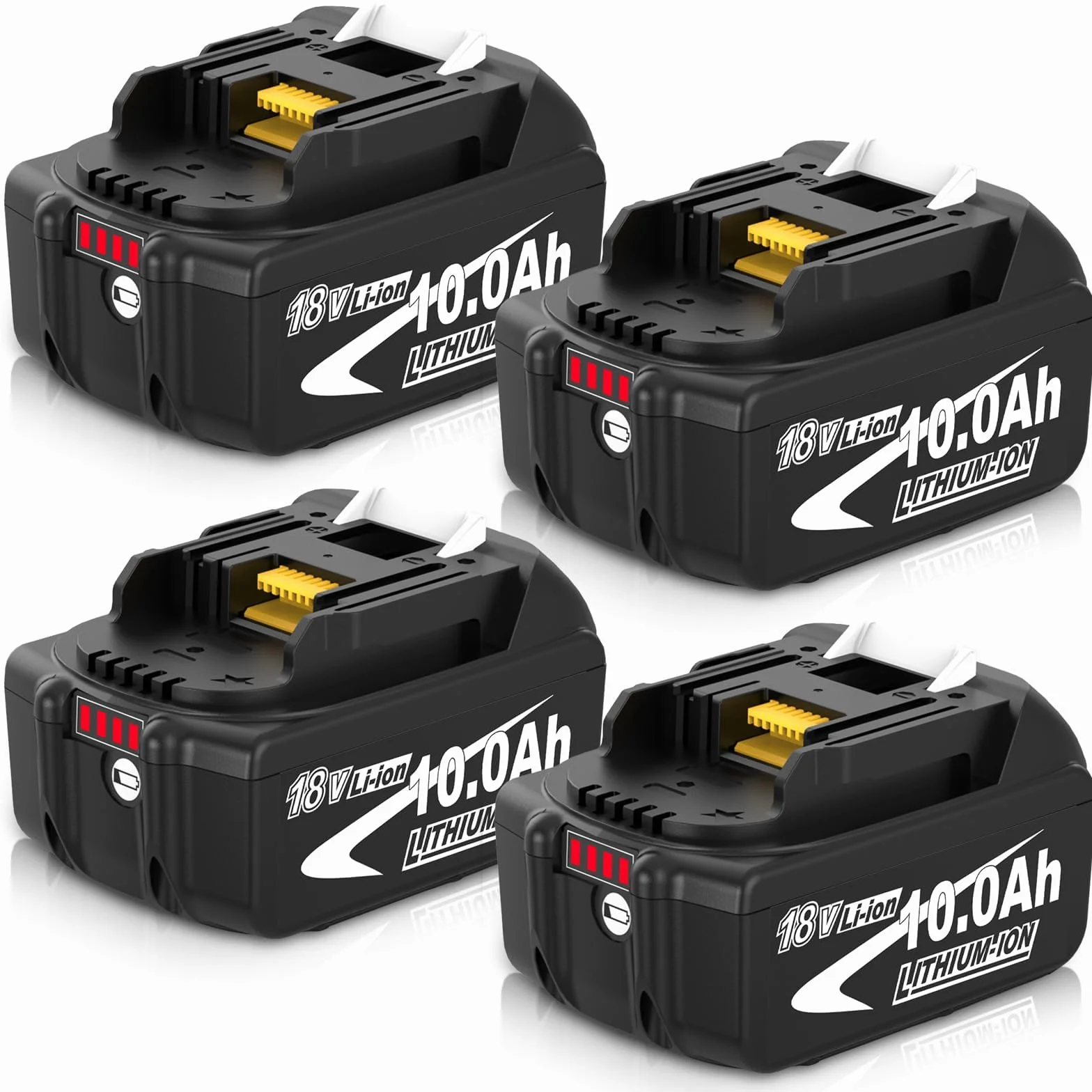 Makita 18V LXT 10.0Ah Batterie de Rechange pour BL1860B BL1850B BL1840B, Compatible Charge DC18RC DC18RD - Outils sans Fil Haute Autonomie