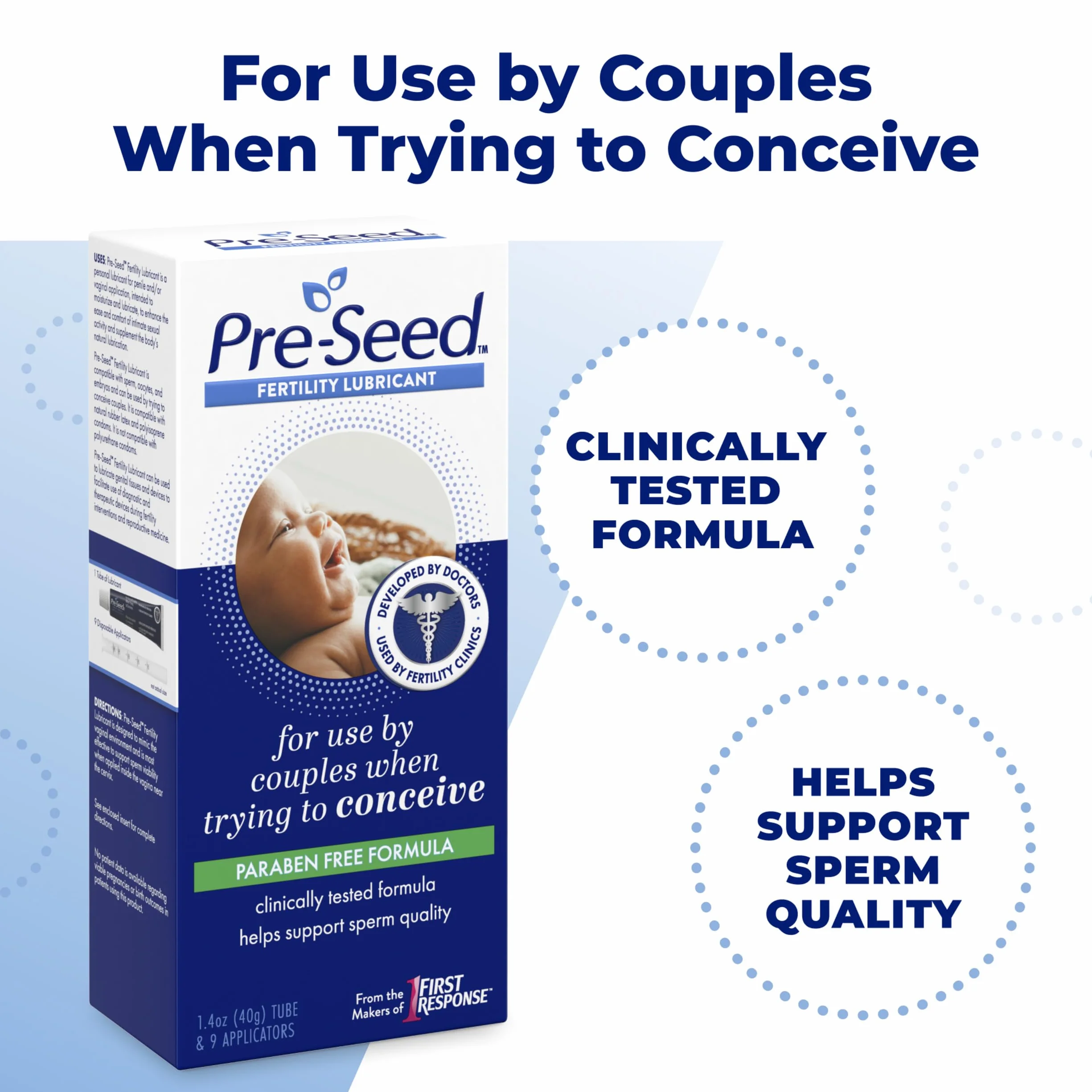 Babystart Pre-Seed Lubrifiant vaginal Tube 40g 9 applicateurs