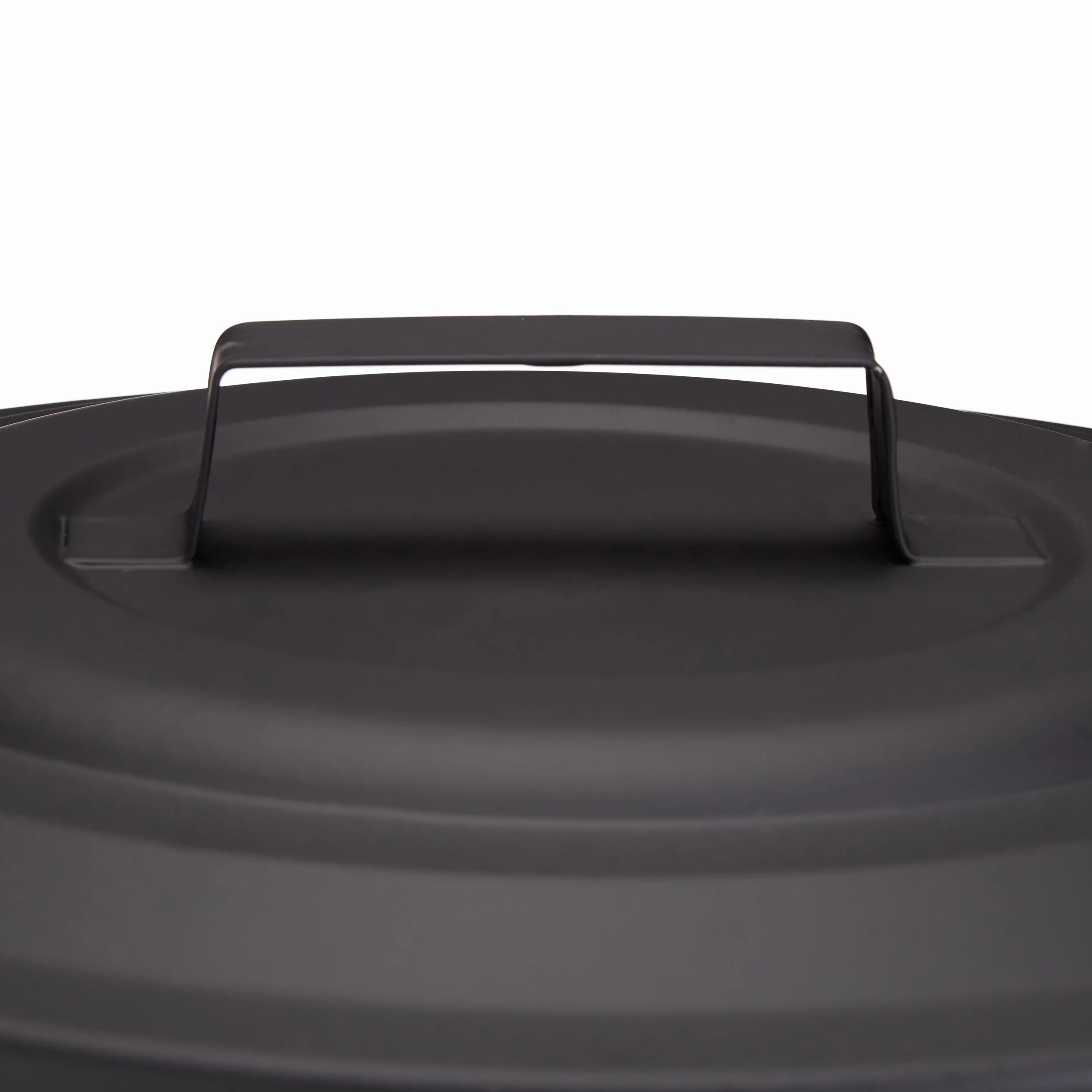 Relaxdays Seau à cendres avec couvercle acier 24 litres noir