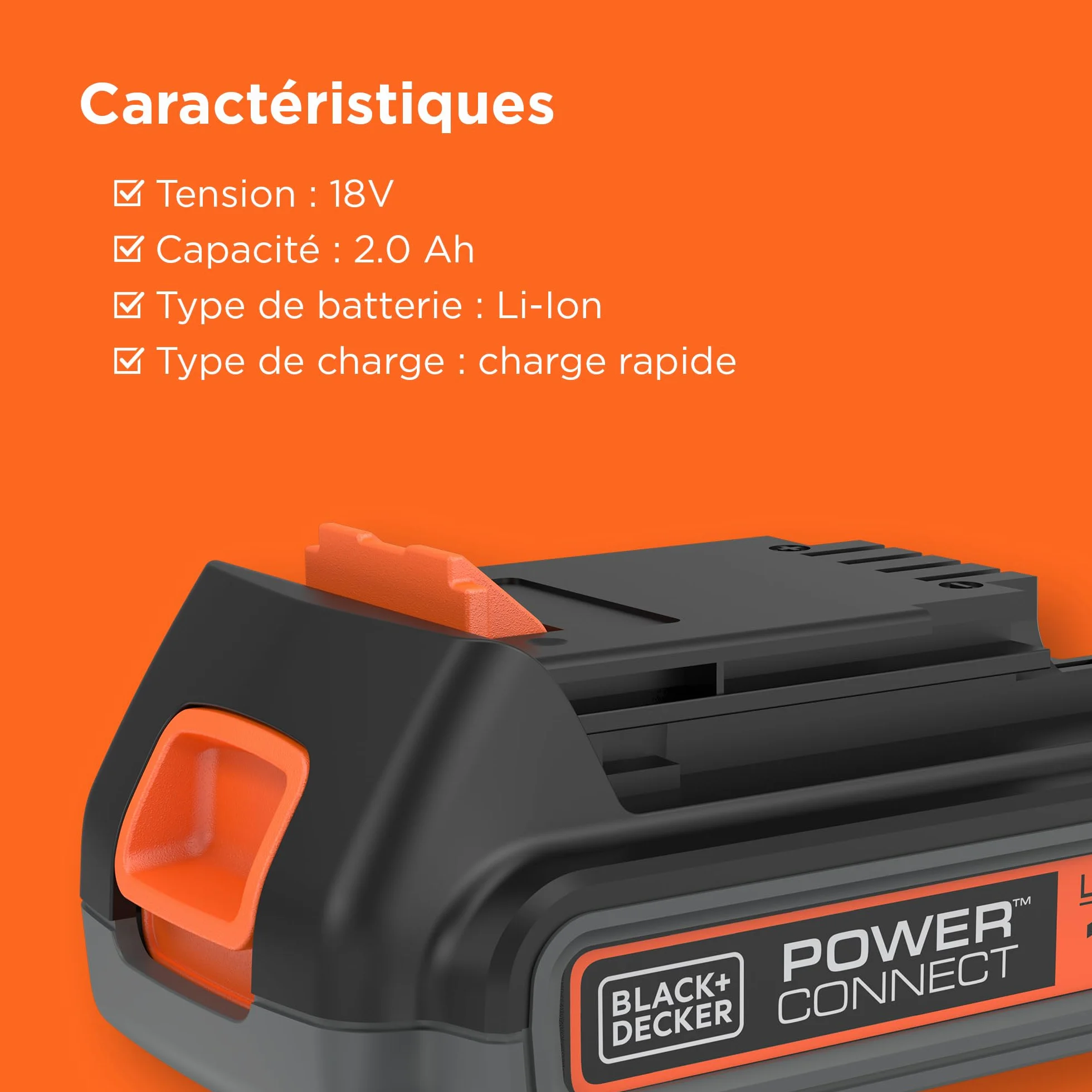BLACK+DECKER 18V Li-ion 2.0Ah Battery BL2018-XJ