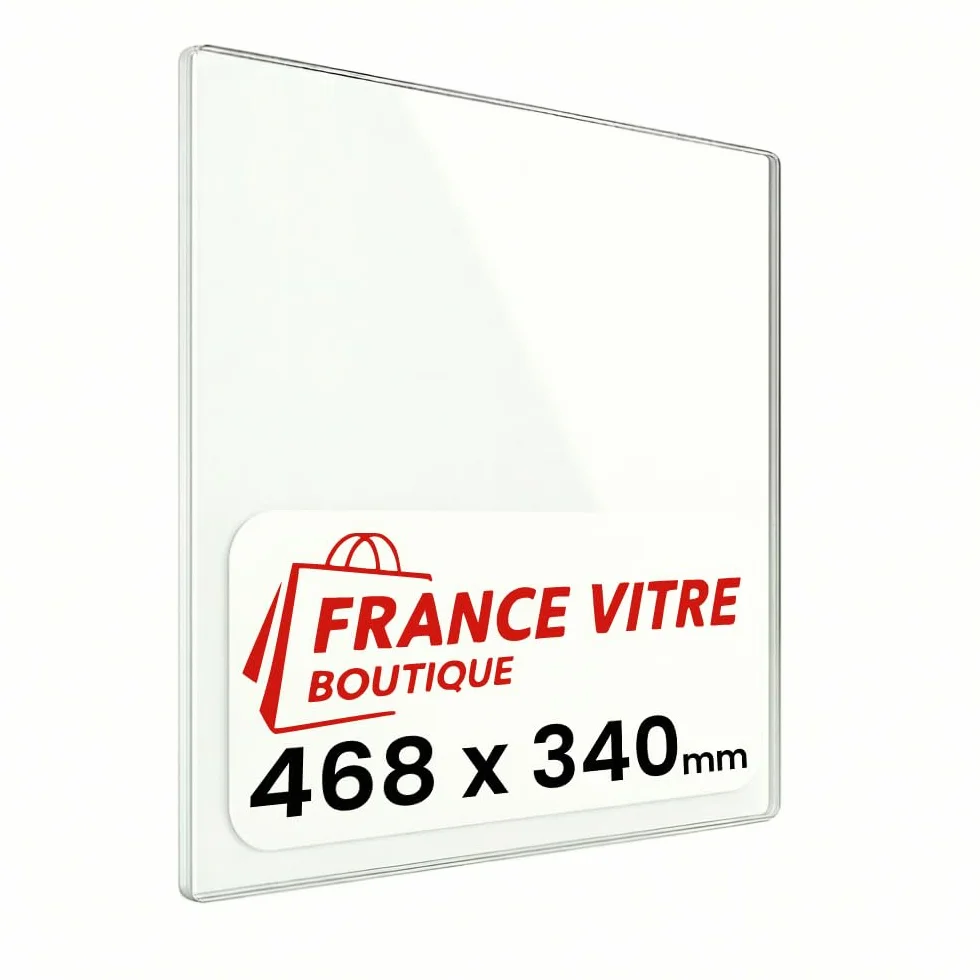 Vitre d’Insert pour cheminée et poêle à Bois 340x468 mm Haute température 800°C