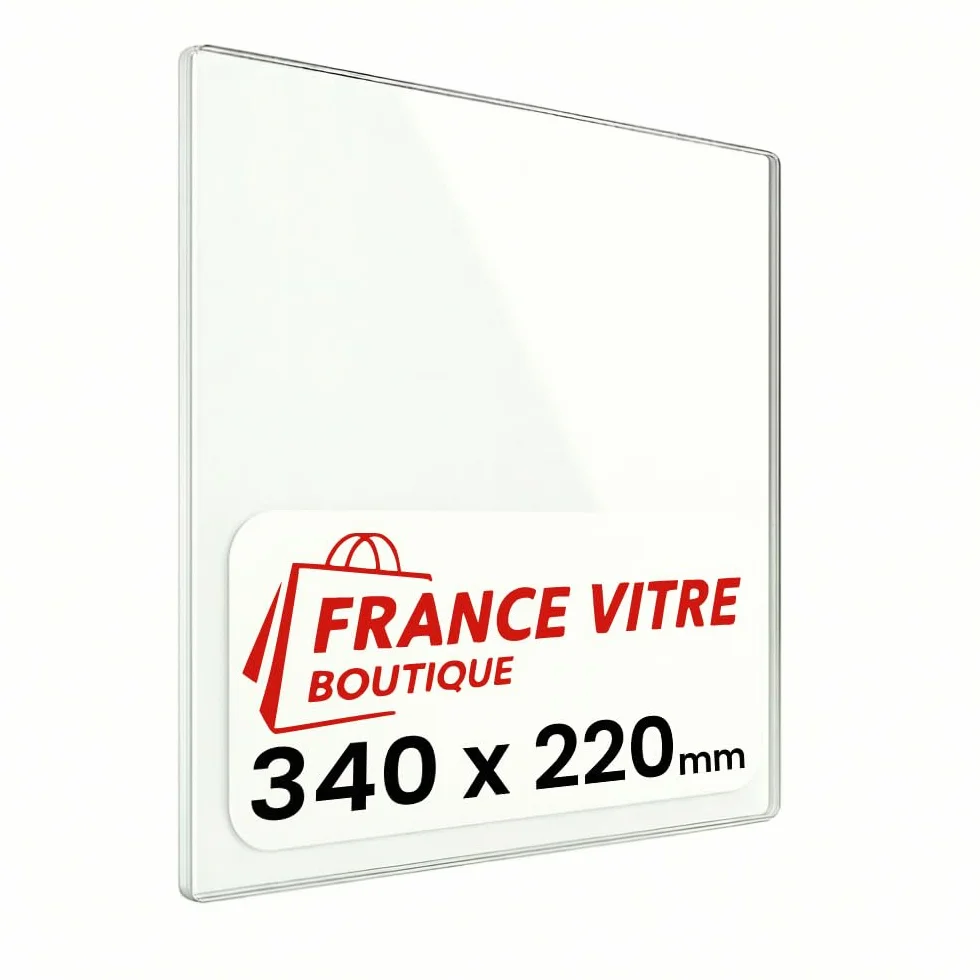 Vitre d’Insert pour cheminée et poêle à Bois PANADERO Cardiff 340 x 220 x 4 mm Haute température 800°C