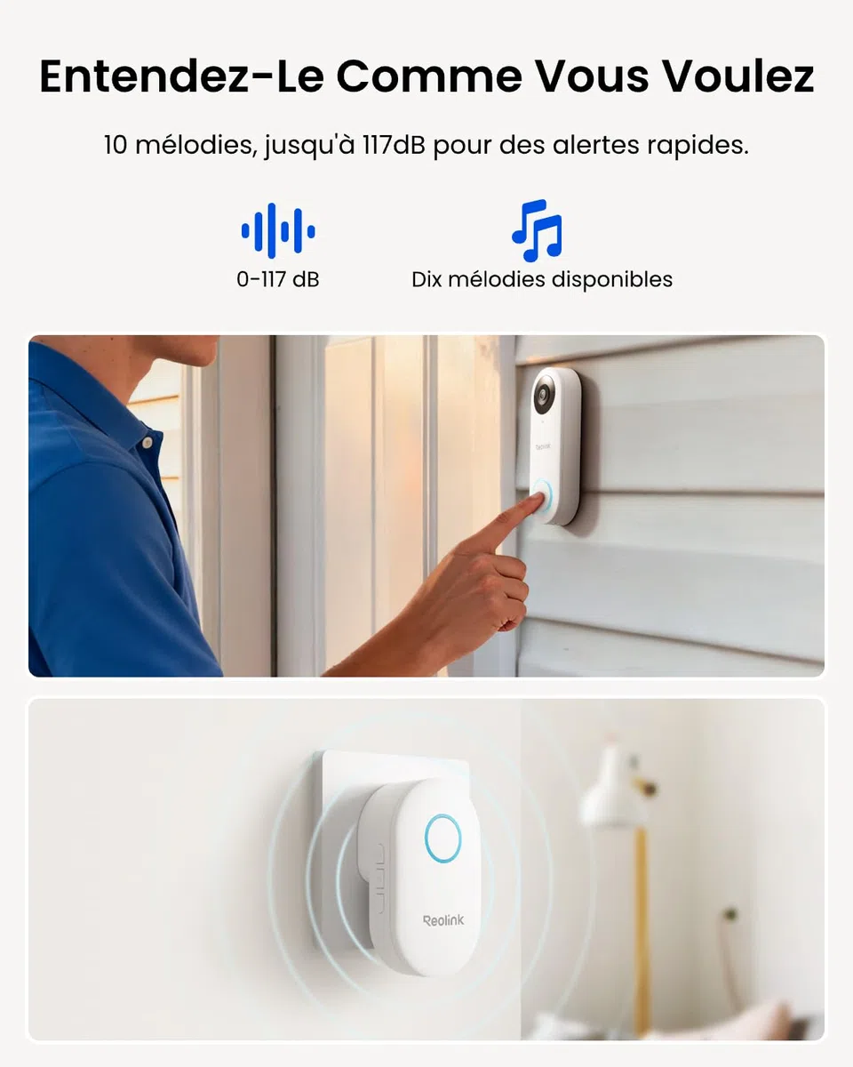 Reolink 5MP Sonnette Vidéo PoE Caméra avec Chime, Vue 3:4 Tête aux Pieds, Audio Bidirectionnel, Détection Colis/Personne, Étanche, Alertes Intelligentes, Compatible NVR (Filaire, Version 2024)