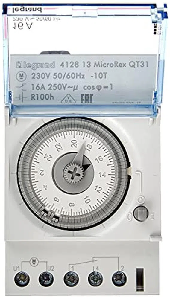 Legrand Interrupteur horaire analogique 16A 230V cadran horizontal avec réserve de marche