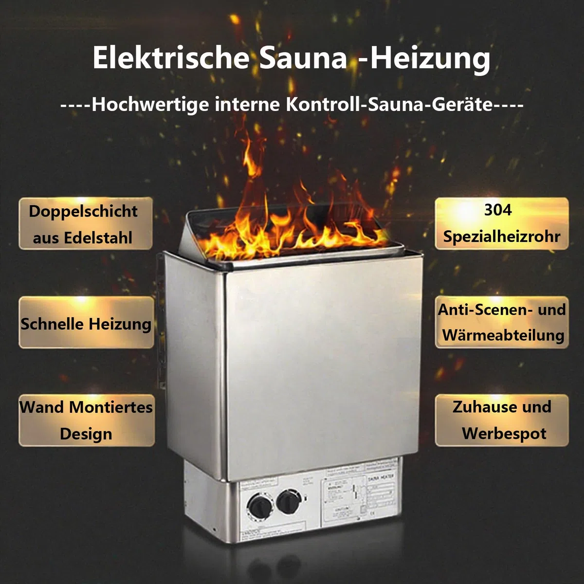Chauffage électrique pour sauna 3,0 kW 220 V 3 m³