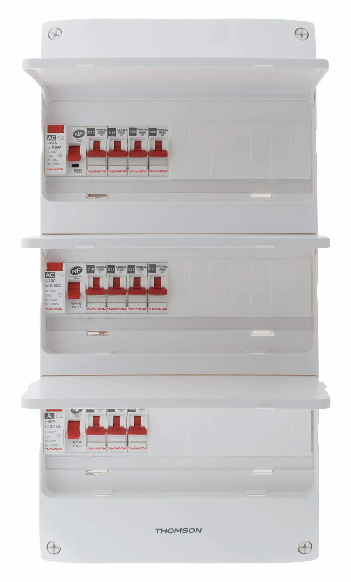 Thomson Coffret électrique 3 rangées 39 modules Idéal T4