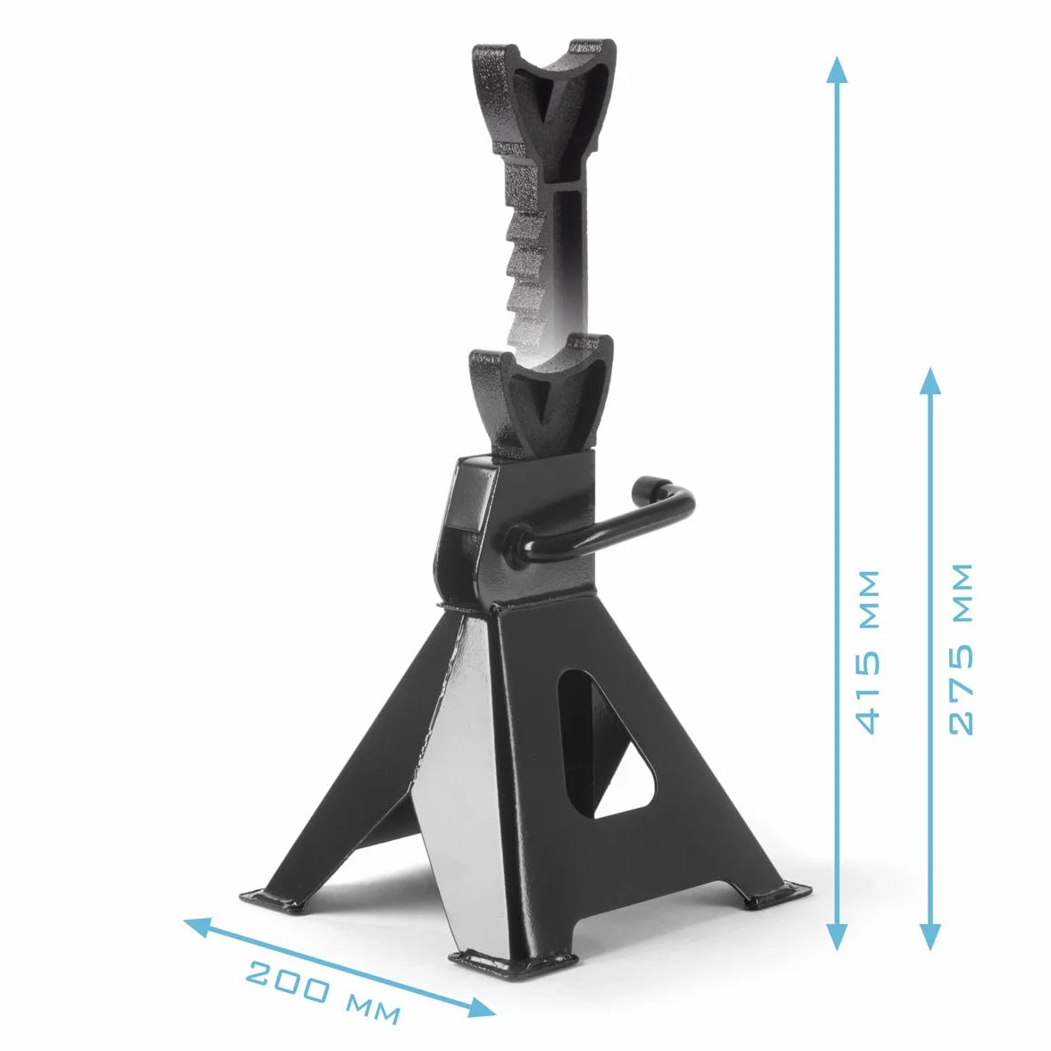 STAHLWERK Béquille JS-3 Lot de 2 Capacité de Charge 3 t 275-415 mm Béquille Automobile réglable en Hauteur