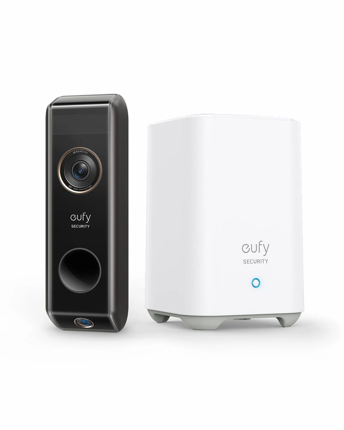 eufy Security Video Doorbell S330 Sonnette sans Fil 2K HD avec 2 Cameras sur Batterie, HomeBase, Double Détection des Mouvements et Colis, 16G Stockage Local