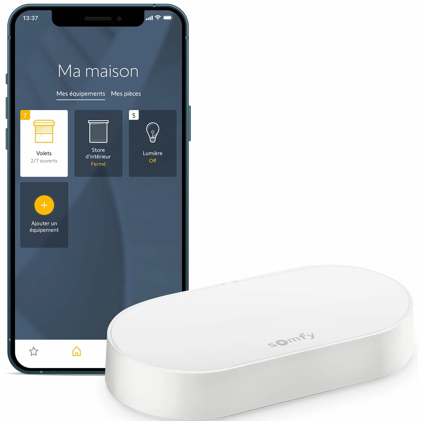 Somfy Kit de connectivité pour contrôler les moteurs et l'éclairage avec smartphone compatible io RTS Assistant Google Amazon Alexa HomeKit