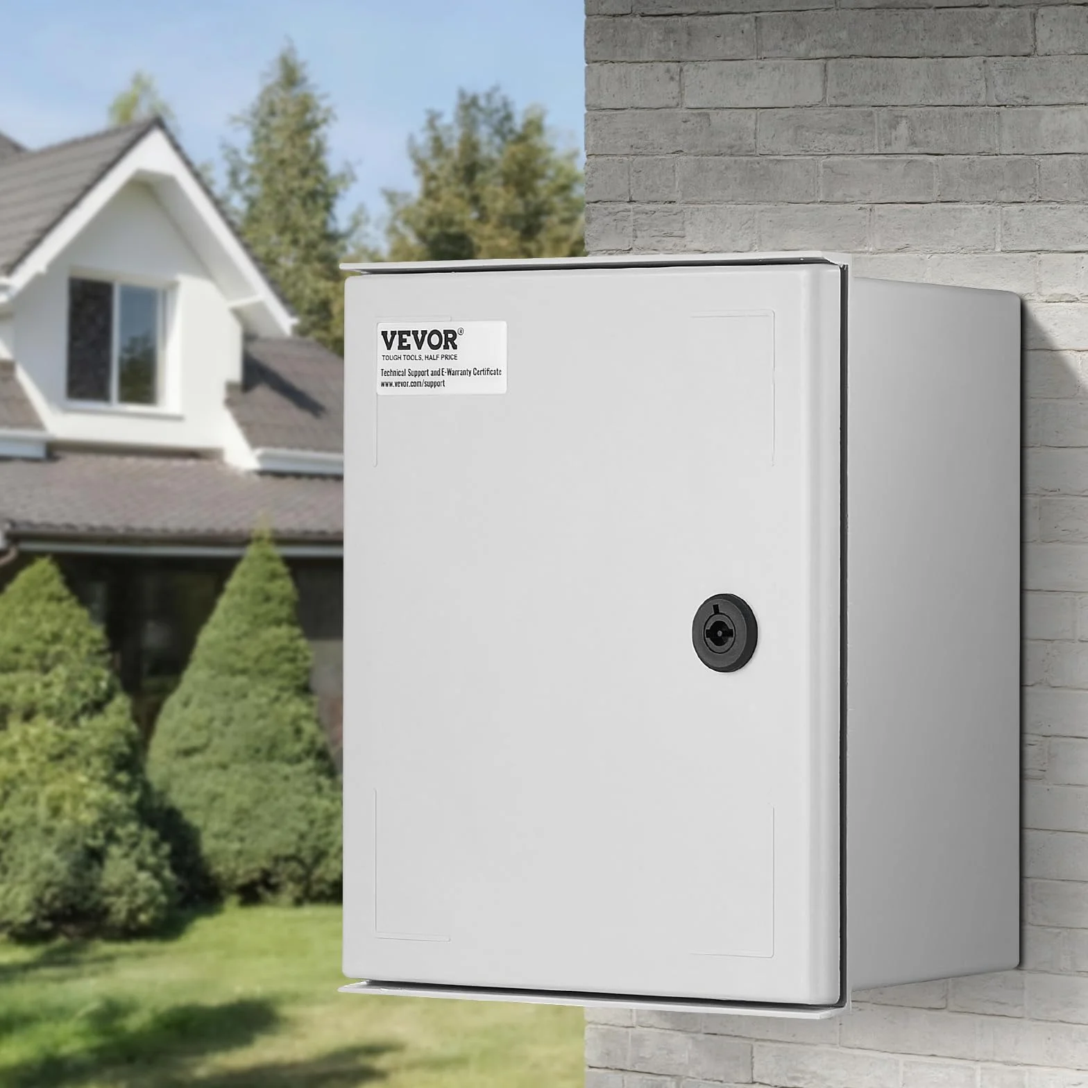 VEVOR Boîtier en fibre de verre NEMA 30x25x14 cm IP66 étanche coffret électrique extérieur avec plaque de montage