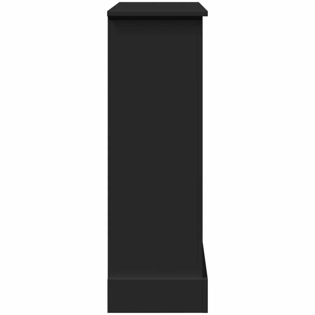 vidaXL Cadre de cheminée Noir 90x30x90 cm Bois d'ingénierie