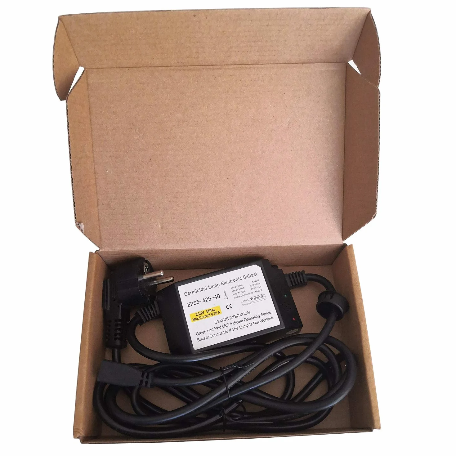 40W 230V Germicidal Lamp Electronic Ballast T5 UV Ballast with Buzzer Alarm IP60 RW5-425-40