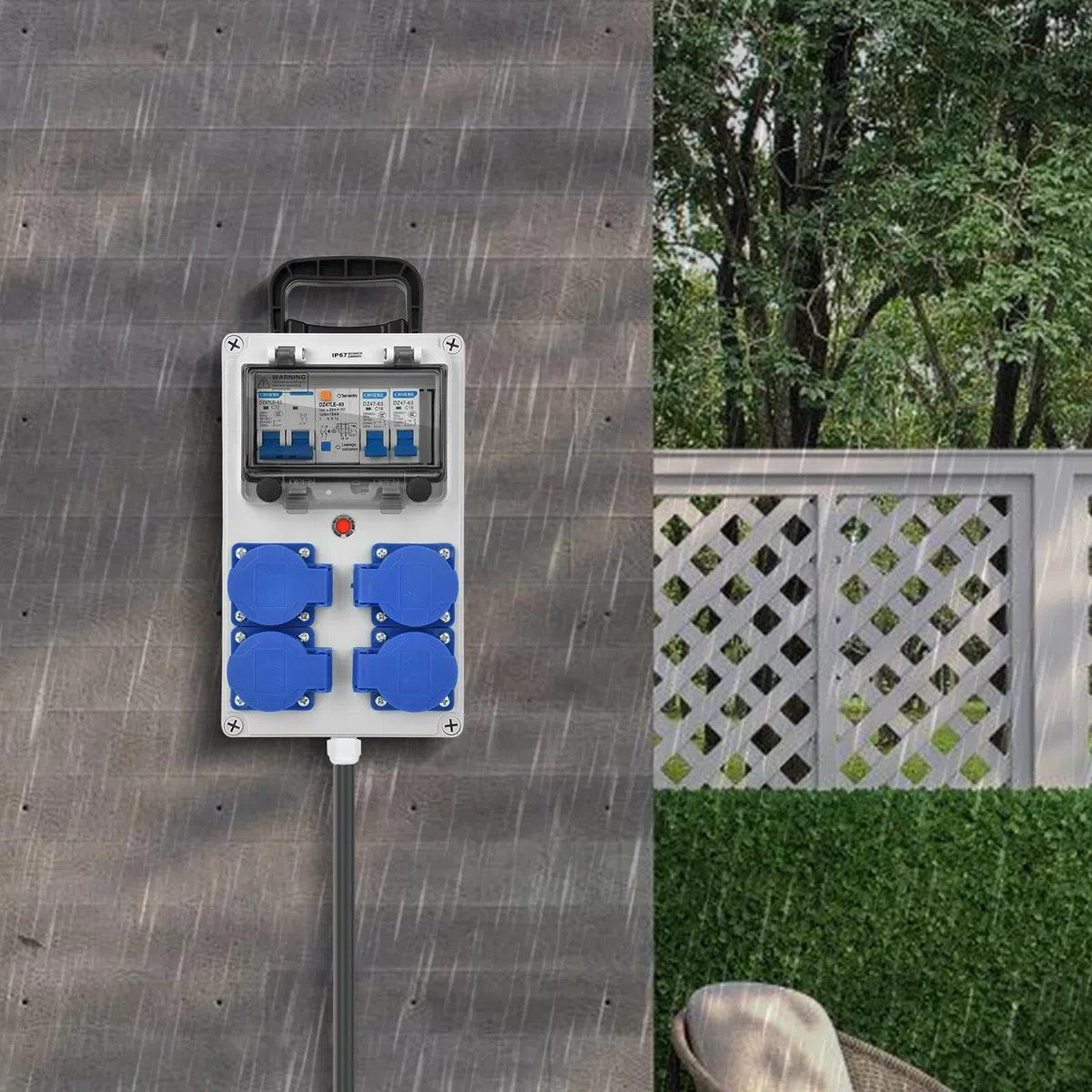 Coffret Électrique de Chantier 230 V IP67 Répartiteur Mural 16 A