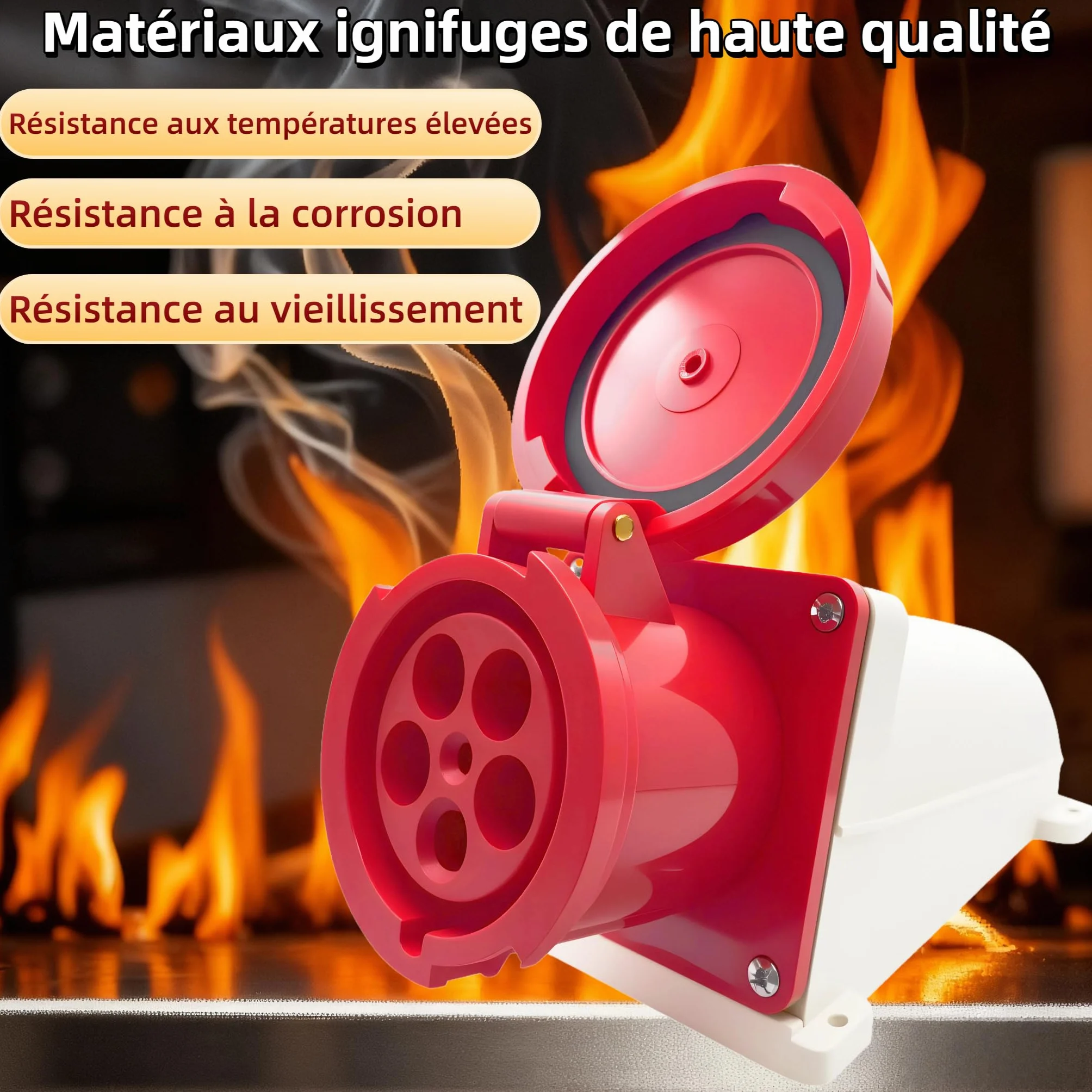 Prise CEE 125A 5 Broches IP67 Industrielle Étanche Mâle-Femelle