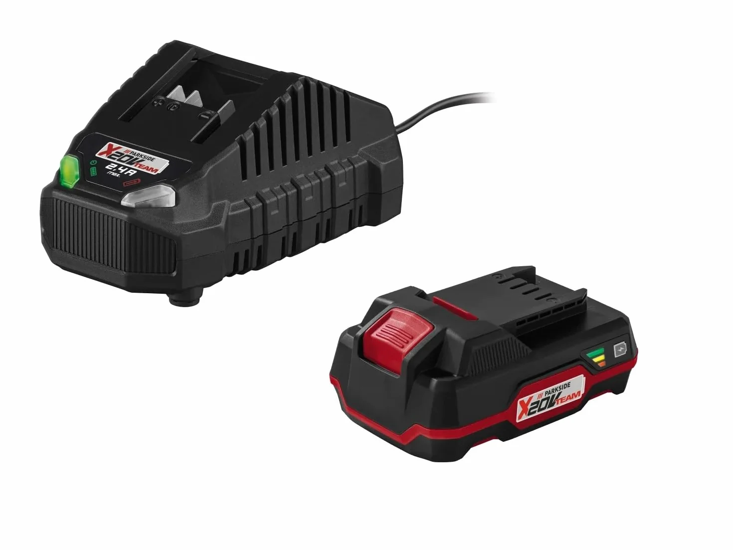 Parkside PAP 20 B1 Batterie Rechargeable 20V 2Ah + Chargeur PLG 20 C1 X 20V Team Series