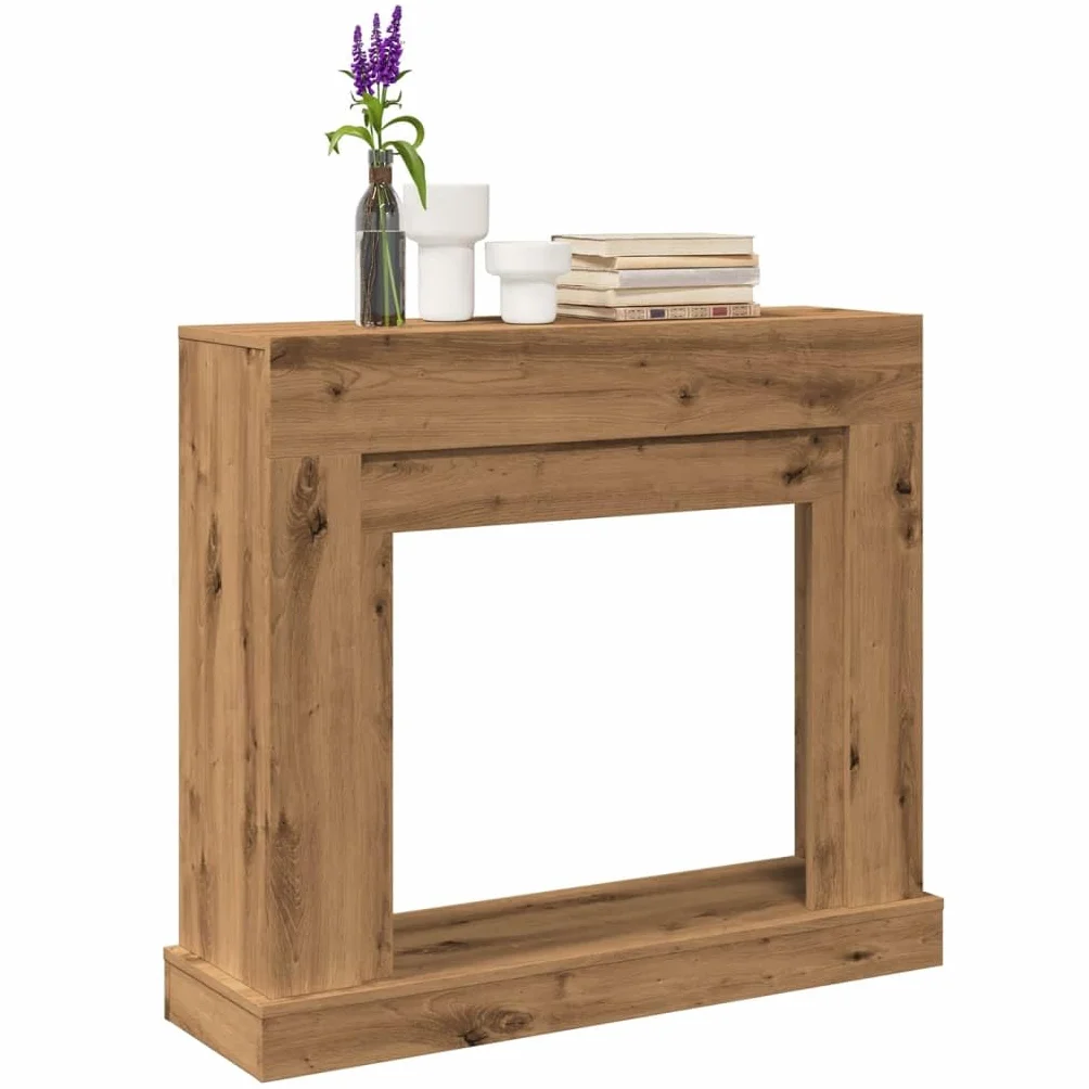 vidaXL Cadre de cheminée chêne Artisanal 100x30x87,5cm Bois ingénierie